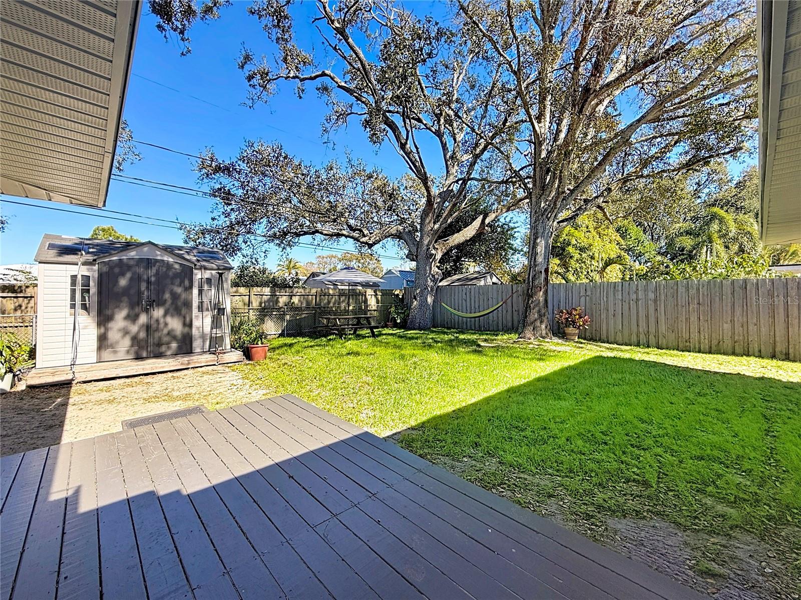 Deck - Fenced Yard - Shed