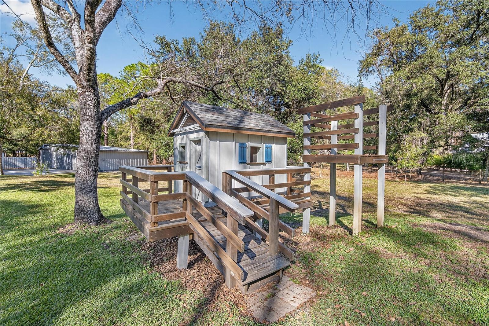 Fully insulated custom playhouse with electricity.