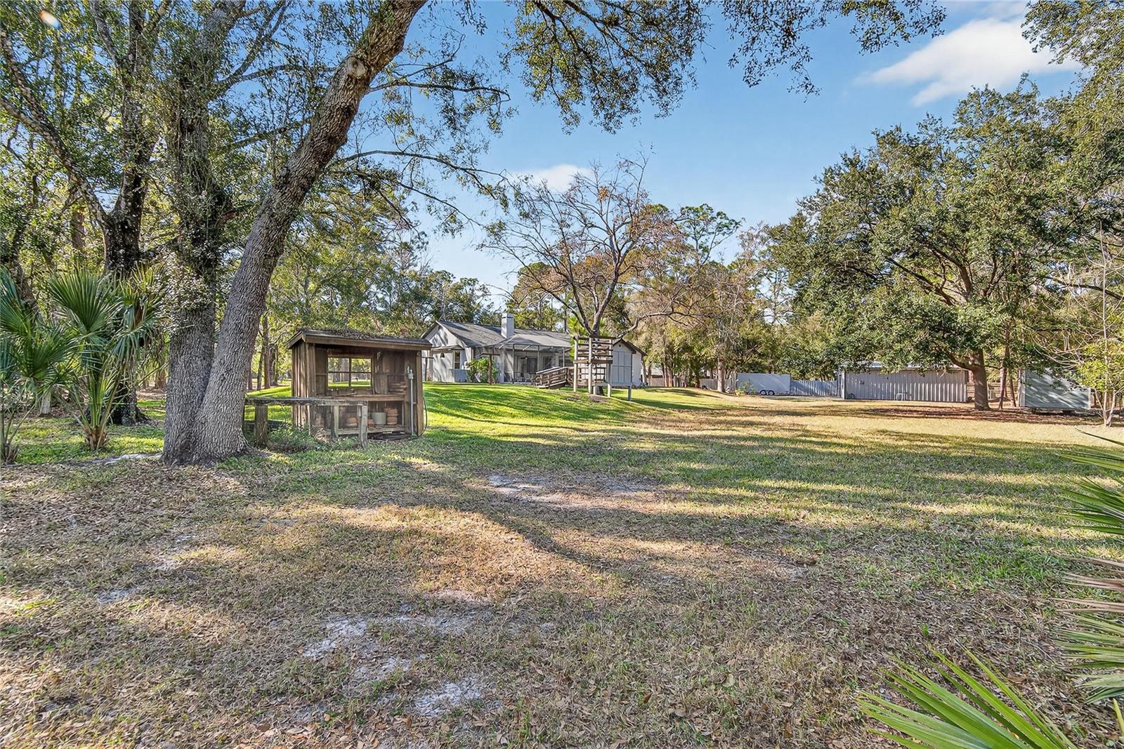 Potting shed equipped with water and power.