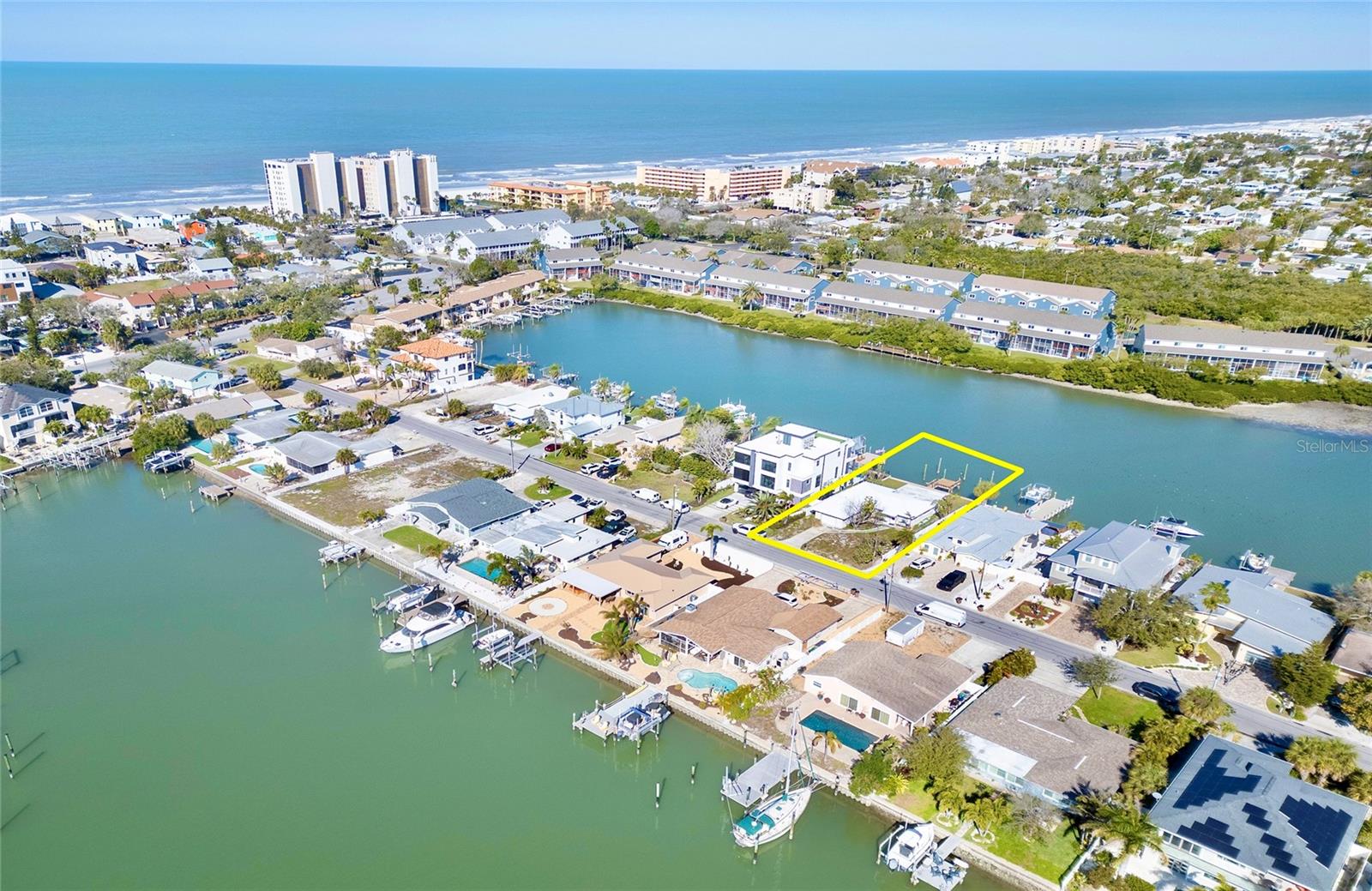 View looking West toward the only Hi-Rise on IndianRocks Beach (Reflections of the Gulf Condo)