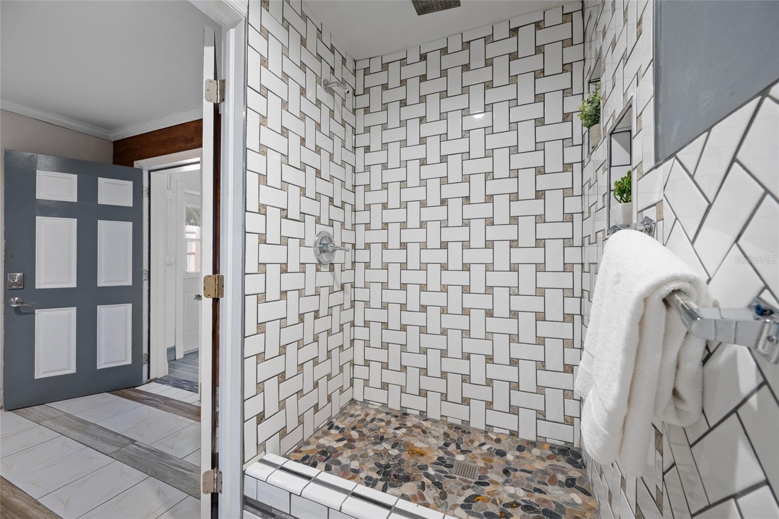 Primary Bathroom in Converted Garage Space for Primary Bedroom or In Law Suite.