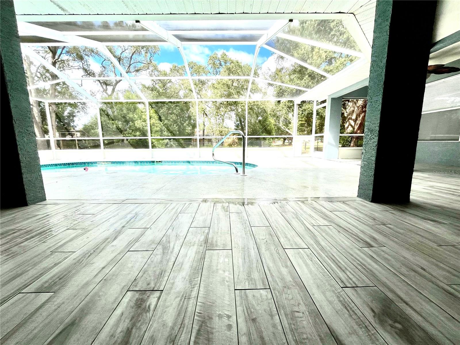 Pool from living room slider