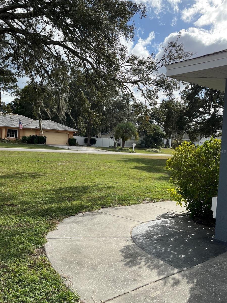 Sidewalk to front entry