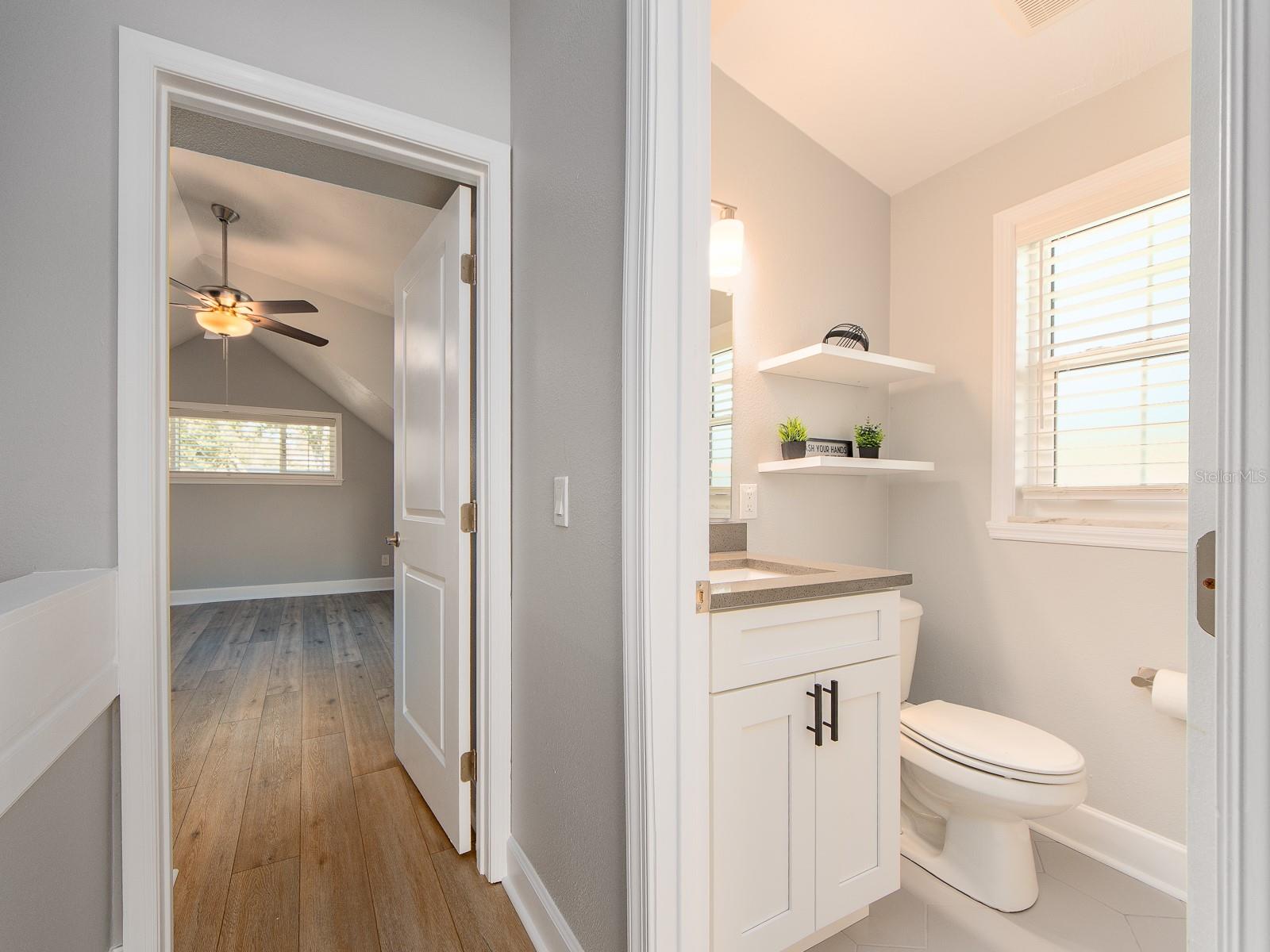 Upstairs Full Bath and Bedroom 3