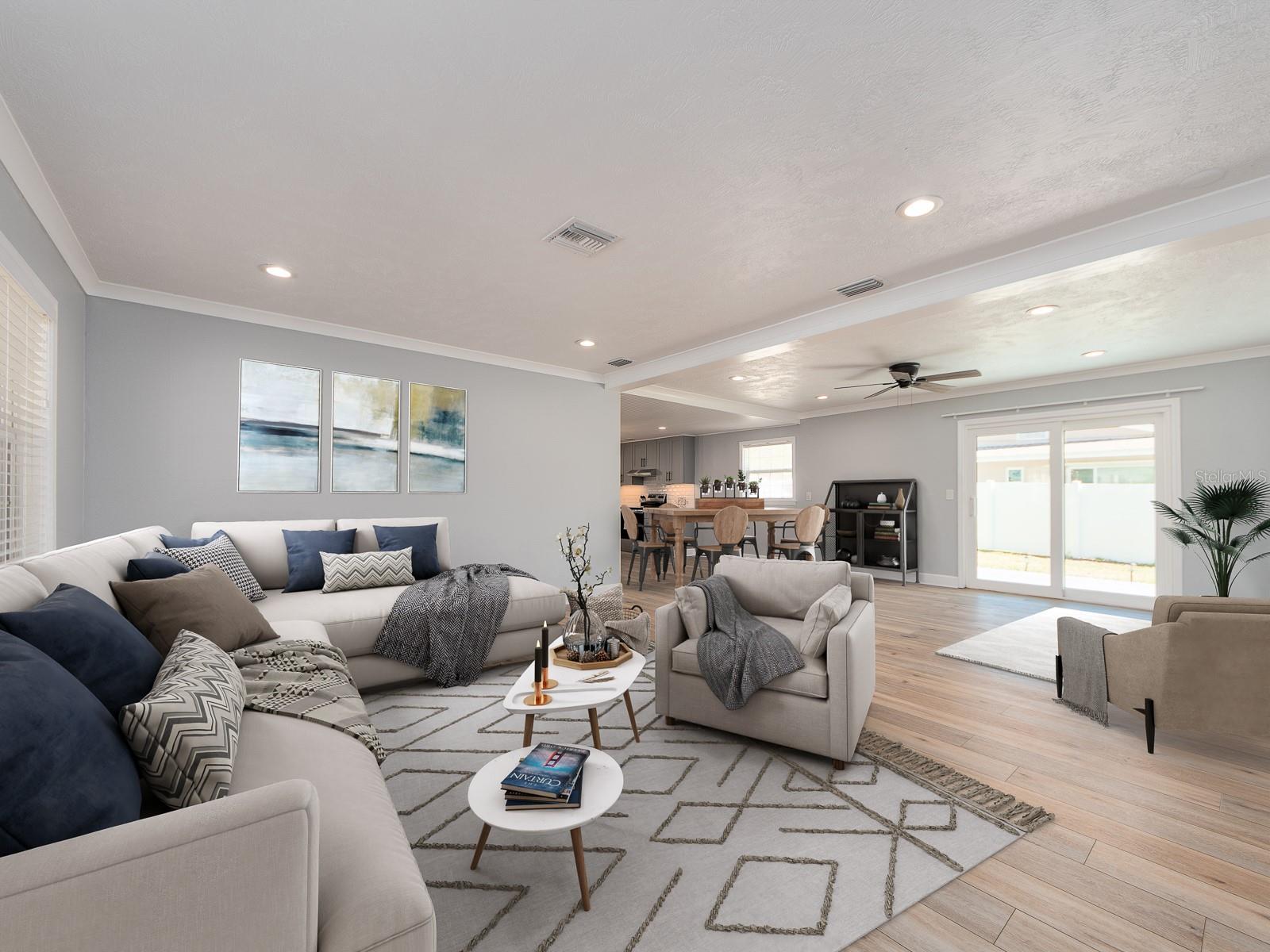 Living Room Virtual Staged