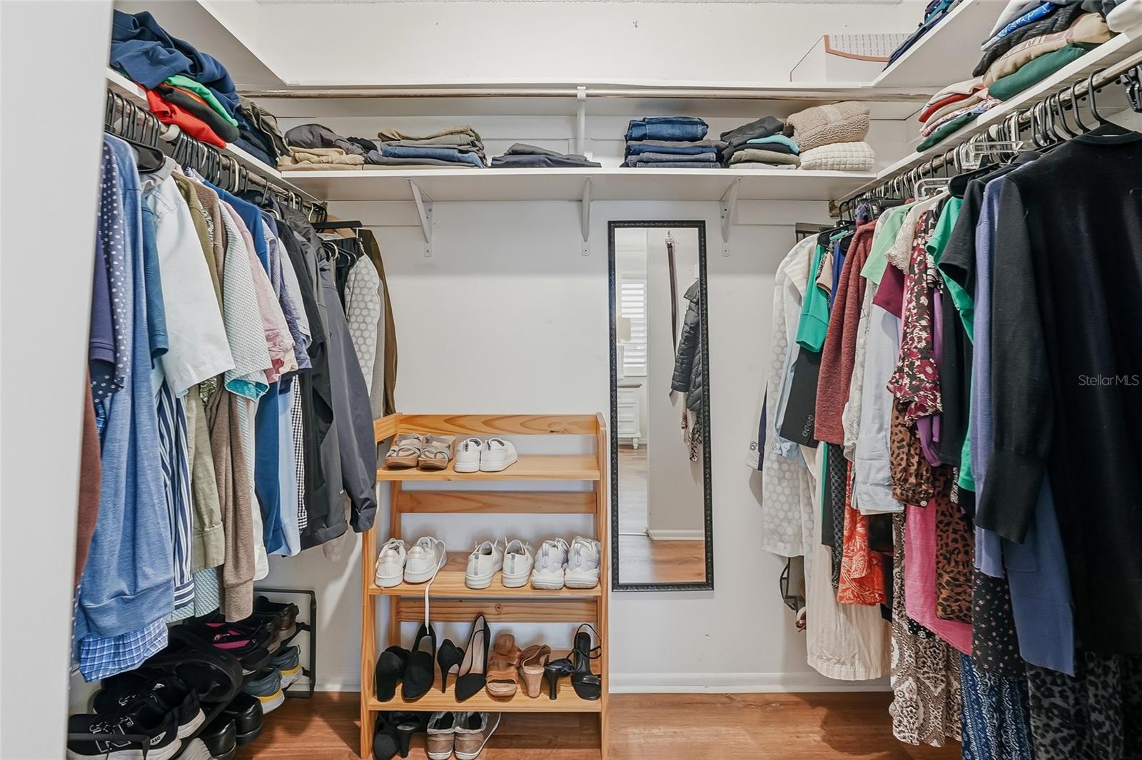 Huge primary closet.