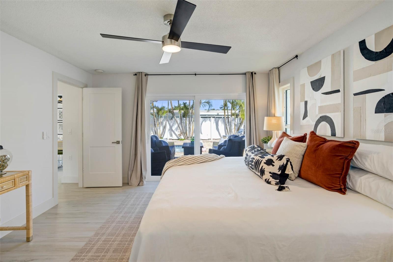 Primary Bedroom Overlooking Pool