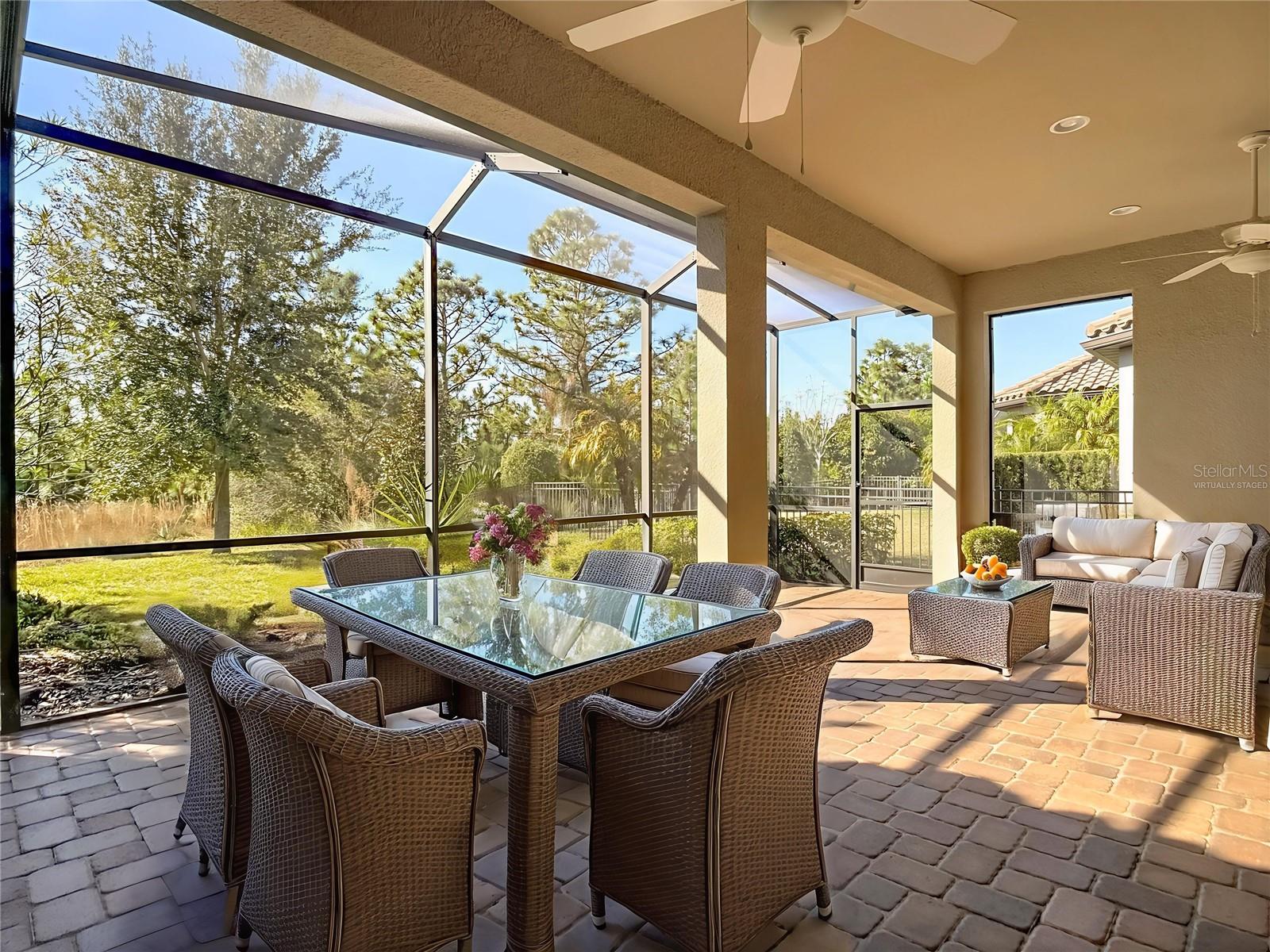 Virtually staged lanai