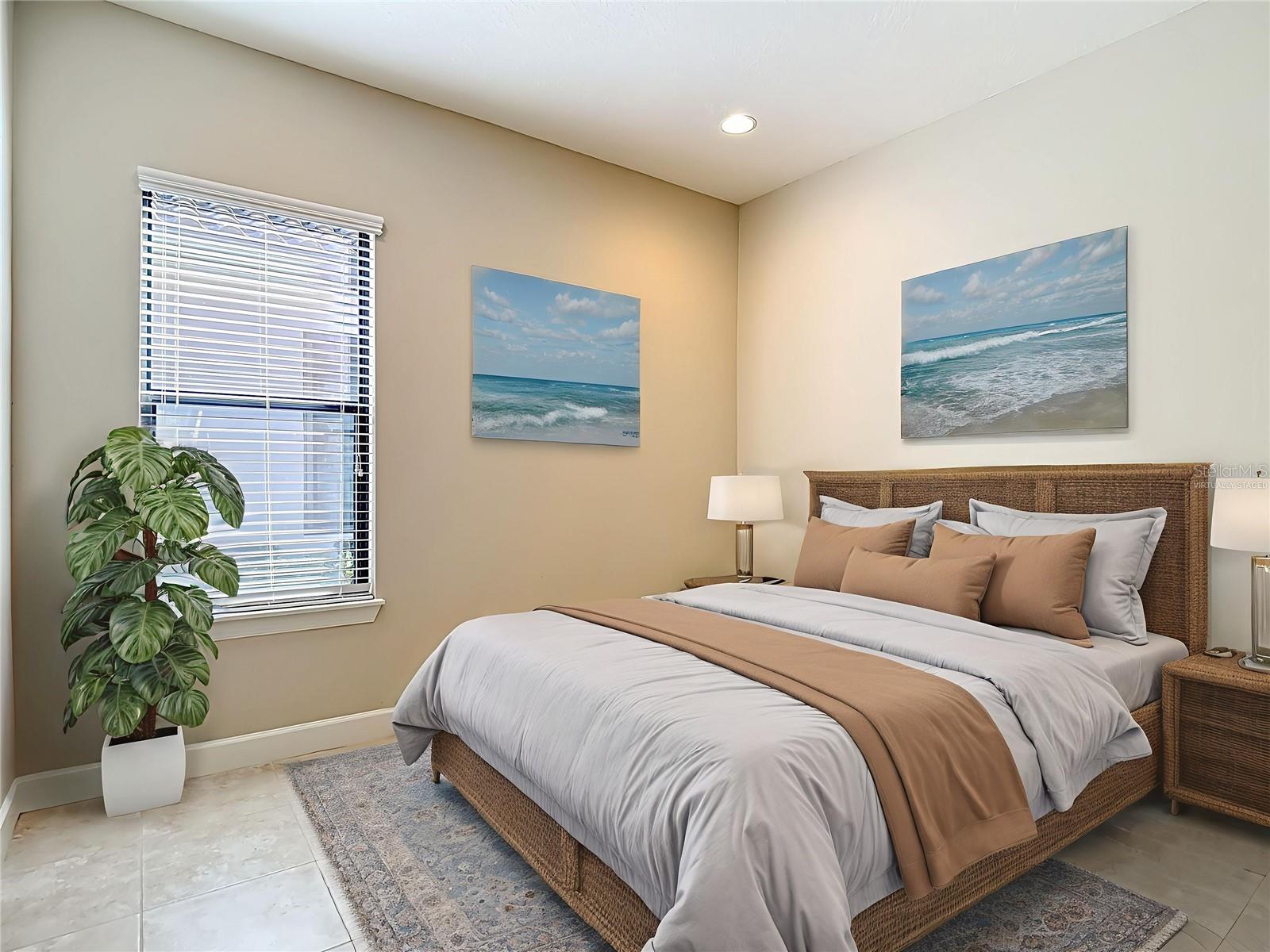 Virtually staged Bedroom 3