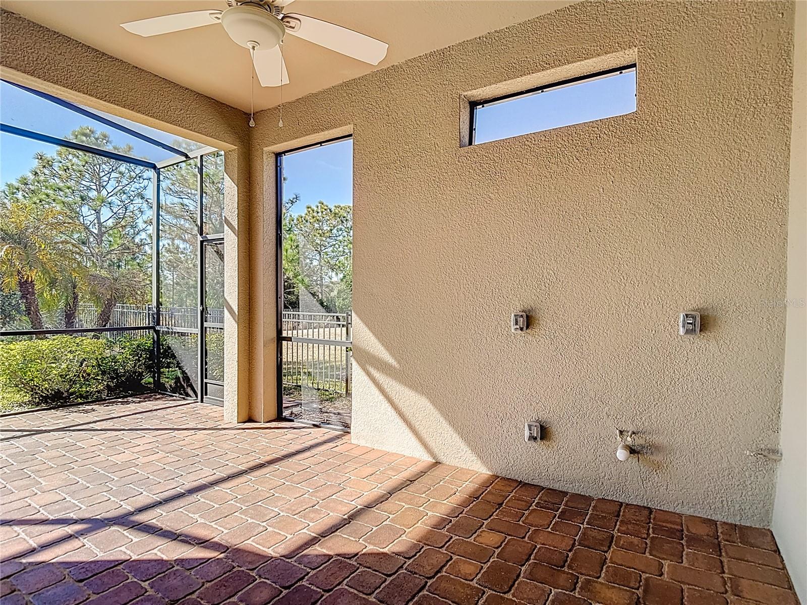 Plumbed for outdoor kitchen