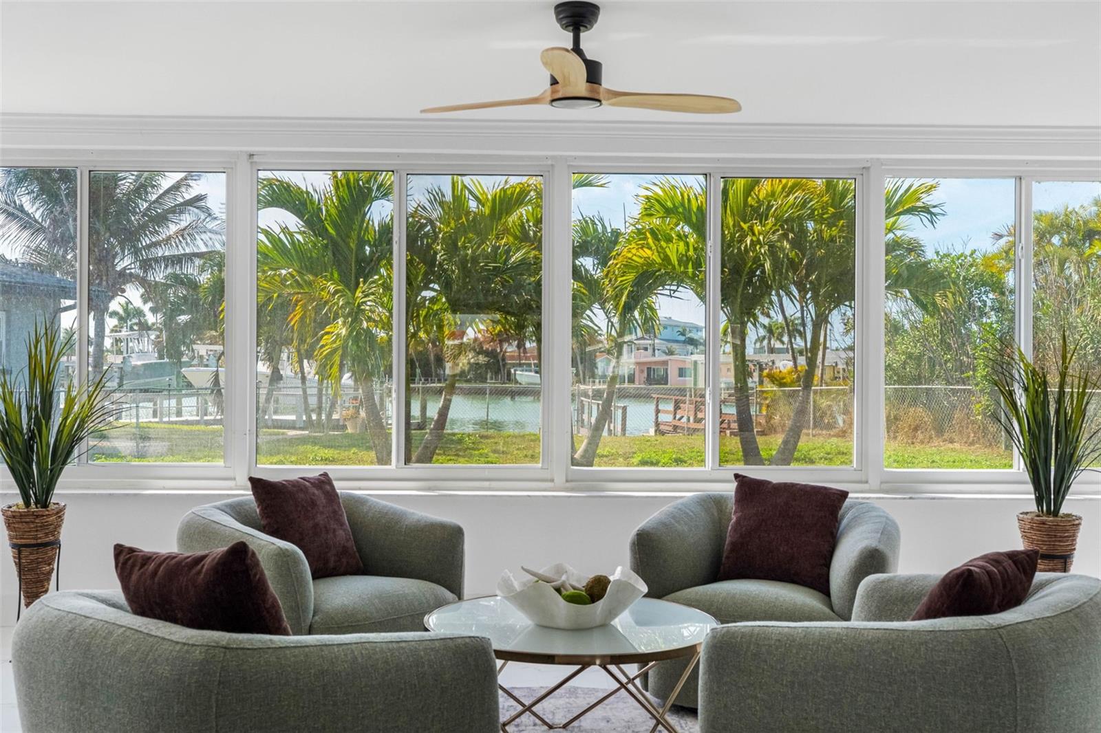 Lots of windows bring the outside inside.