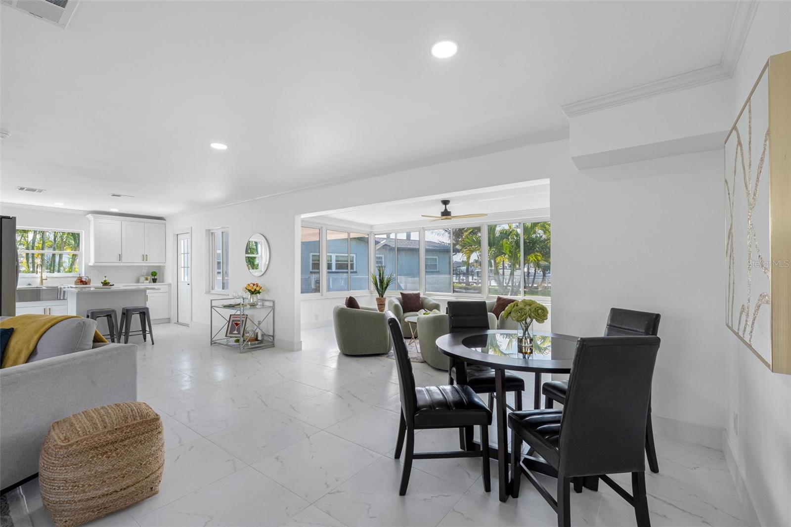 Light-filled interior.