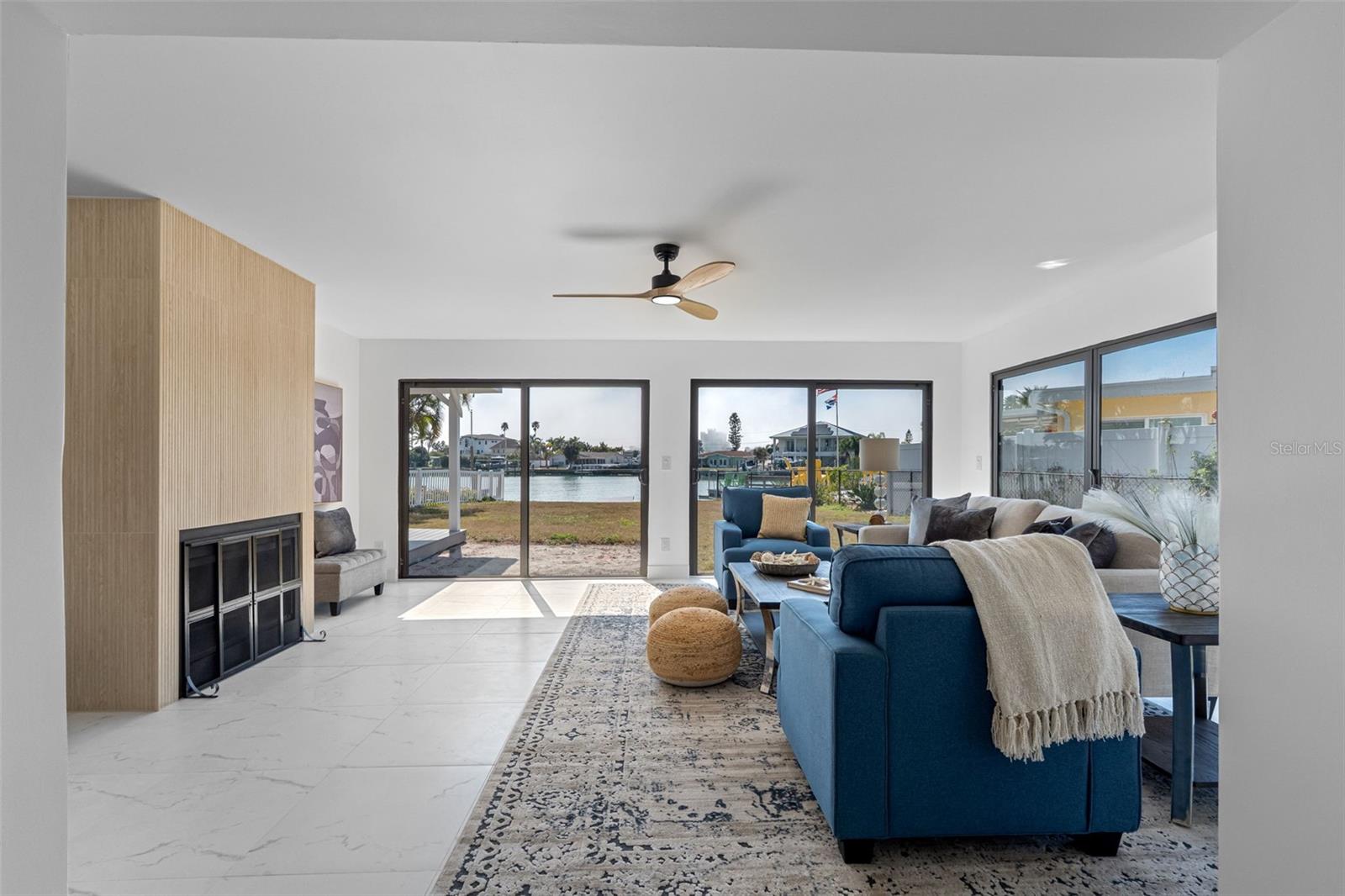 Three sets of hurricane impact sliders.