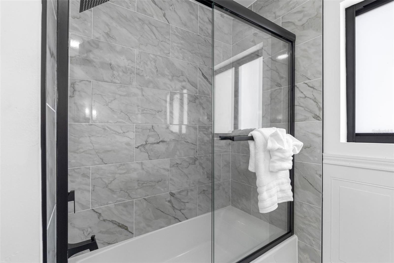 Tub and shower combination.