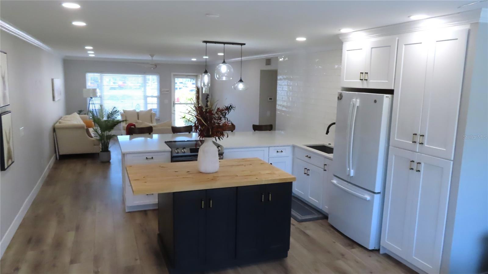 Custom Built Wood Island Cabinetry