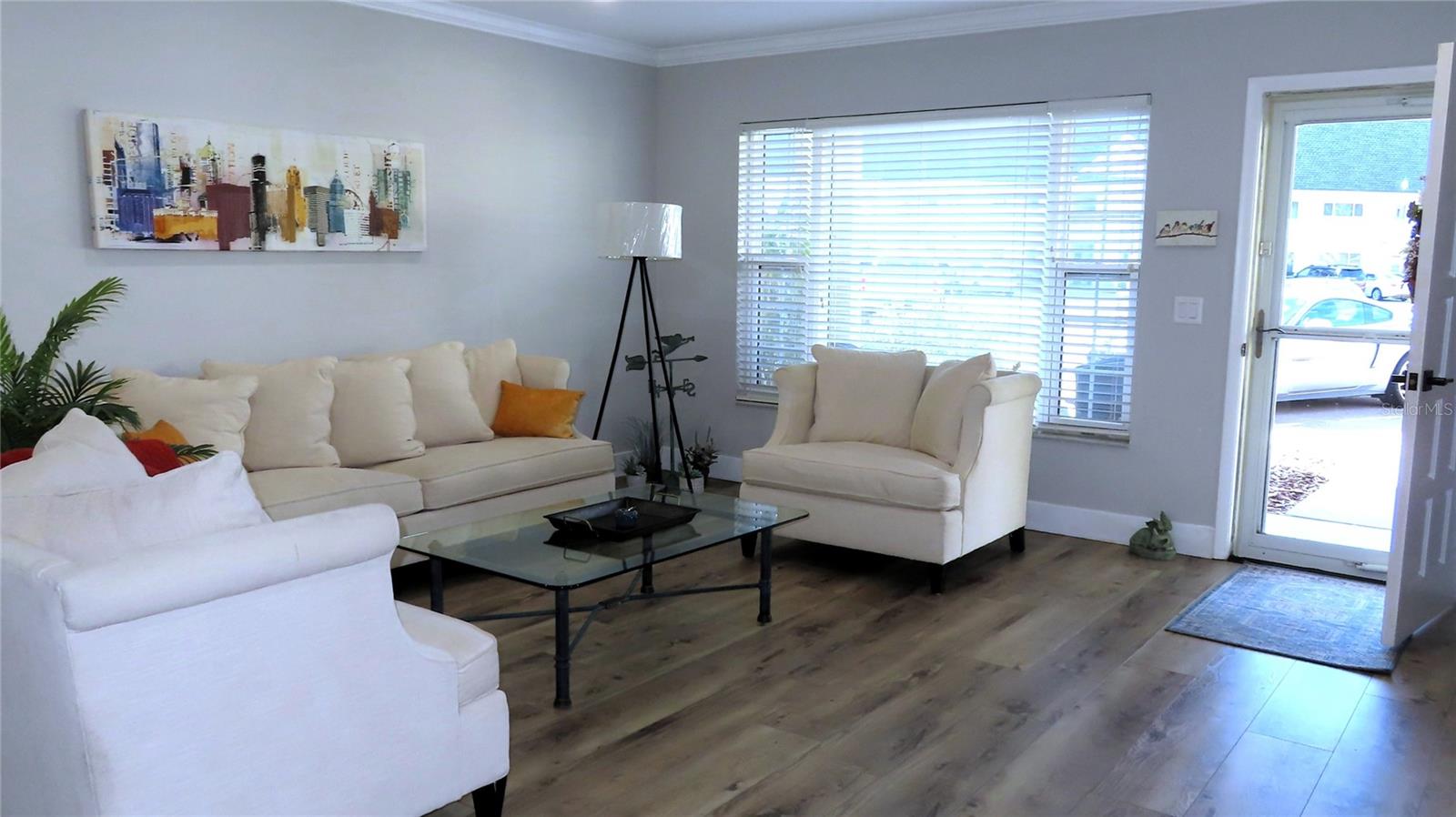 Living room with Luxury Waterproof Vinyl Floors