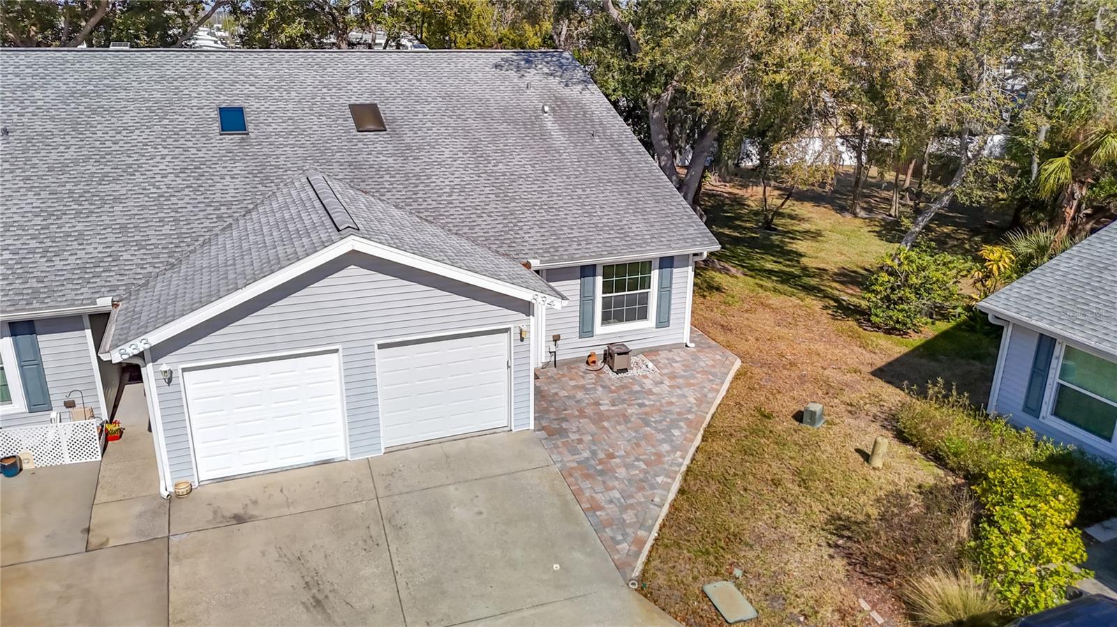 Drone photo of property on the right side, end unit!