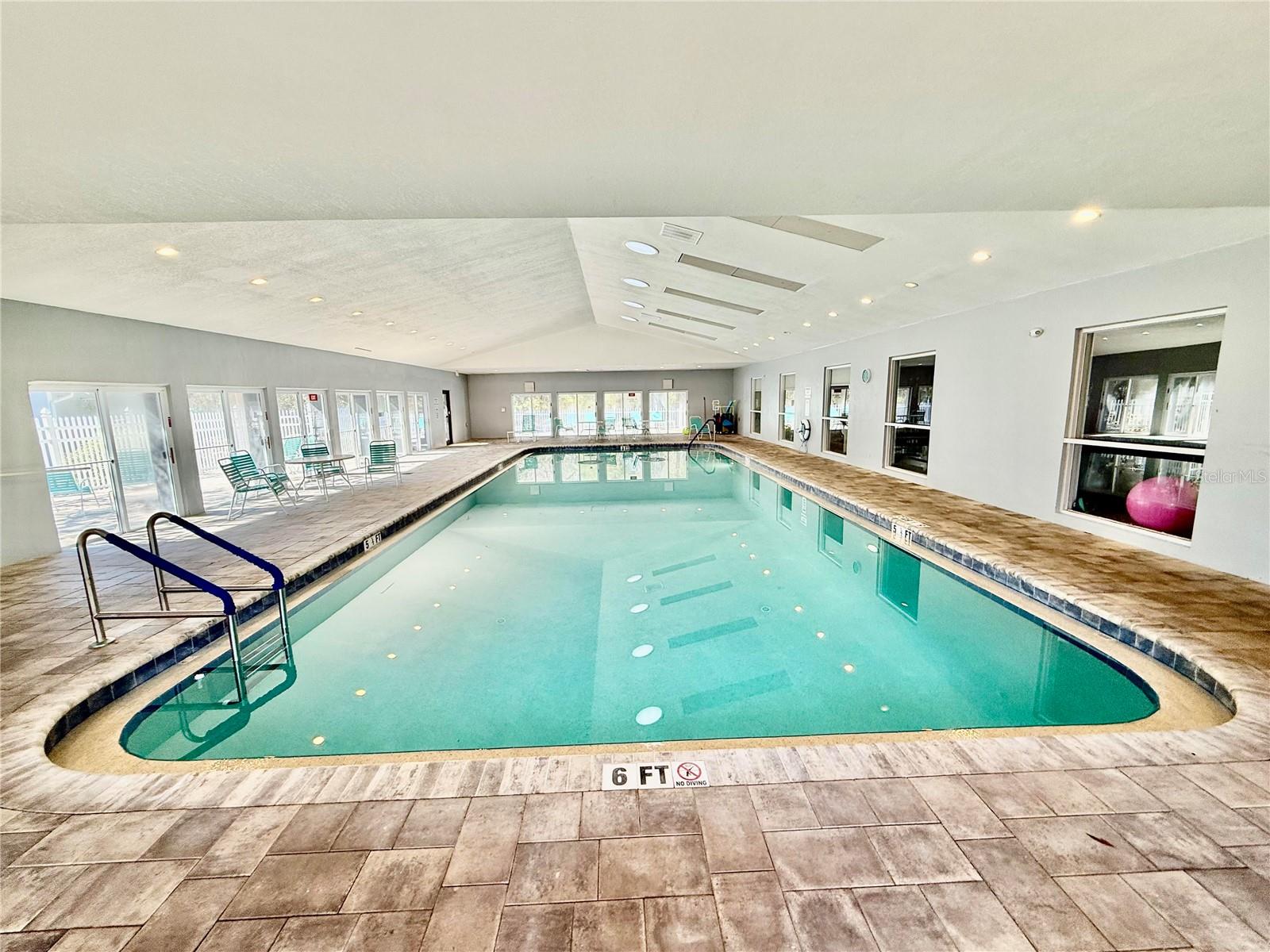 Woods pool is large for laps all year around!