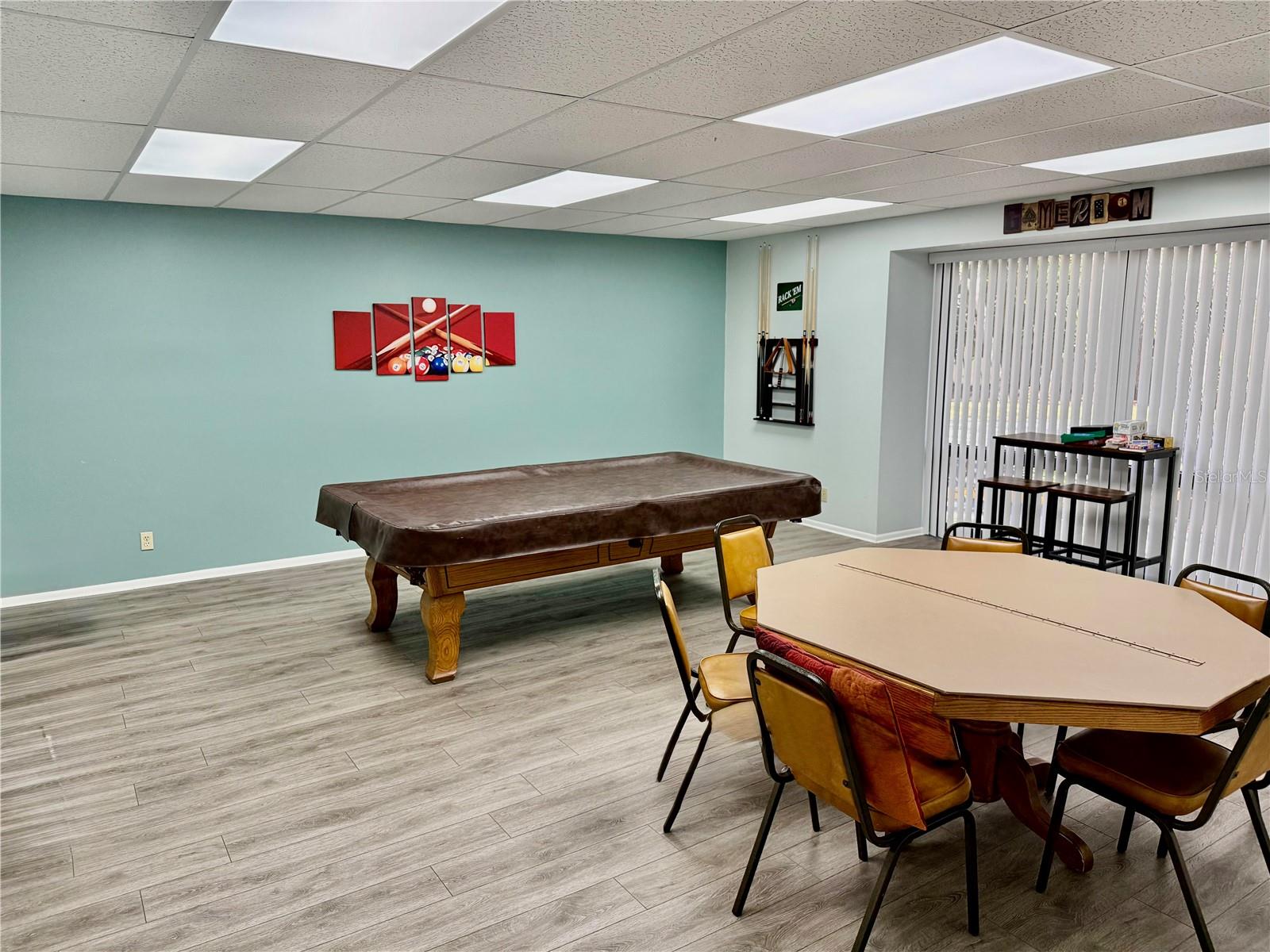 Pool and Poker Table at The Woods Clubhouse!