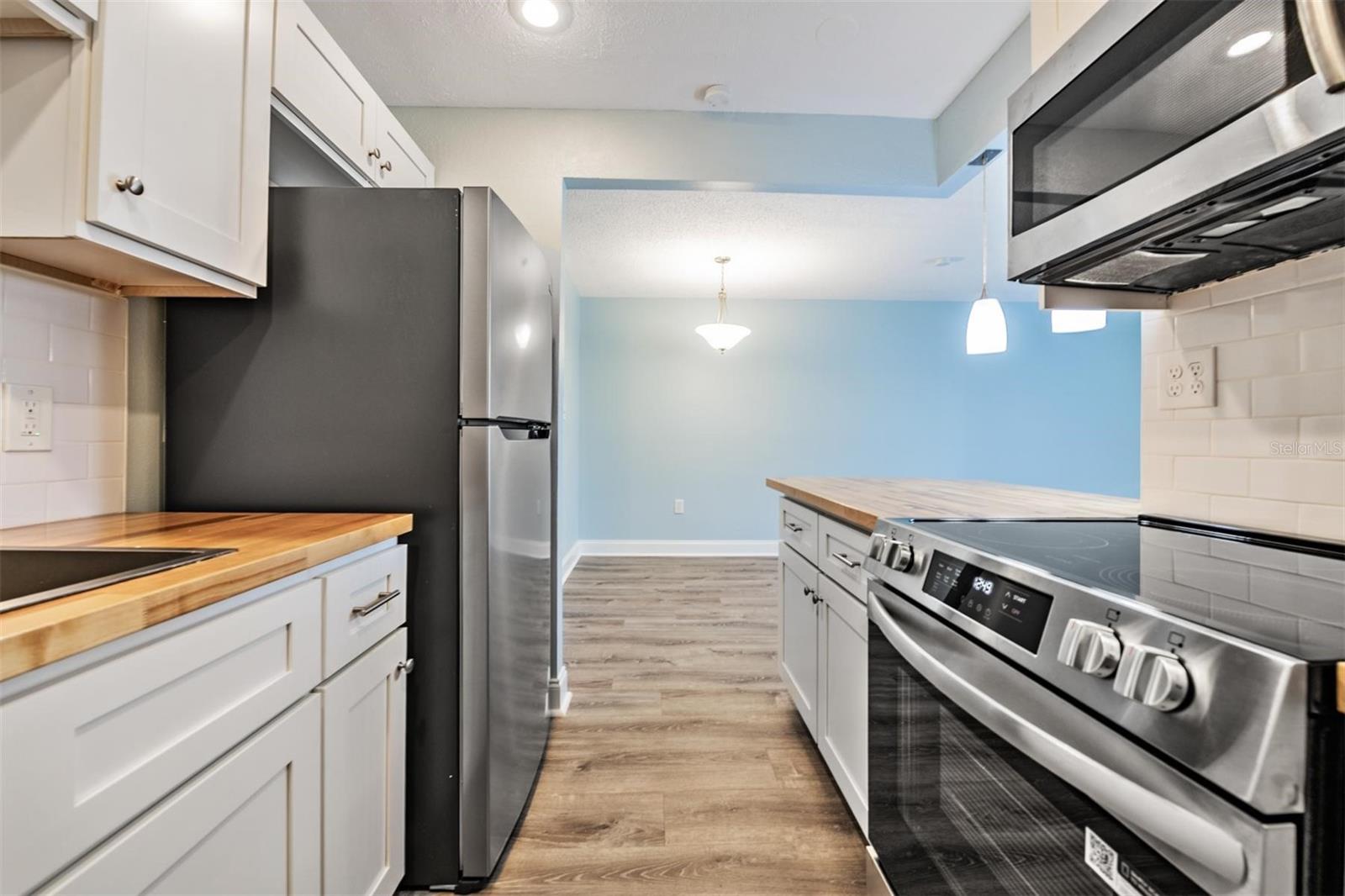 New stainless steel appliances