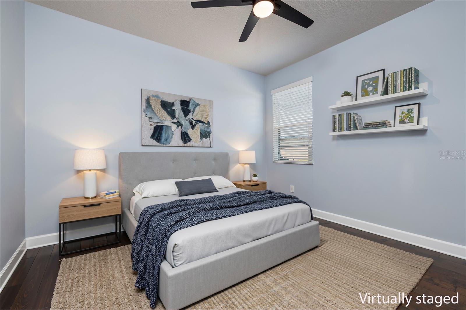 Bedroom 2 on 2nd floor virtually staged