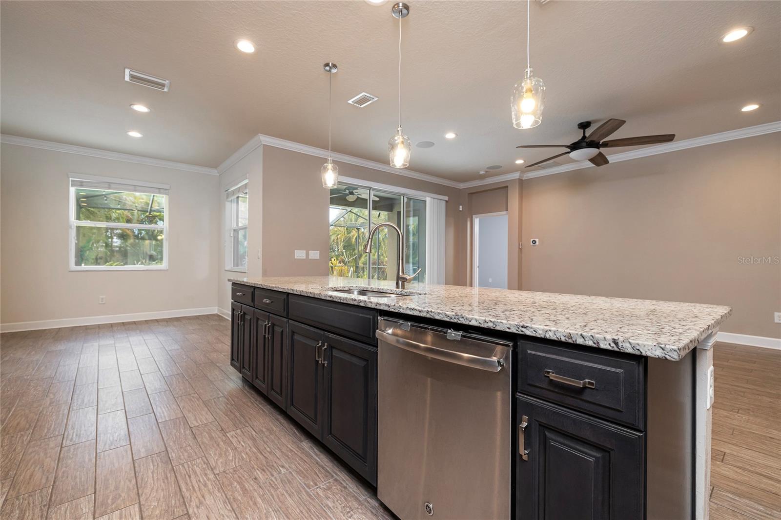 Kitchen looking to great room