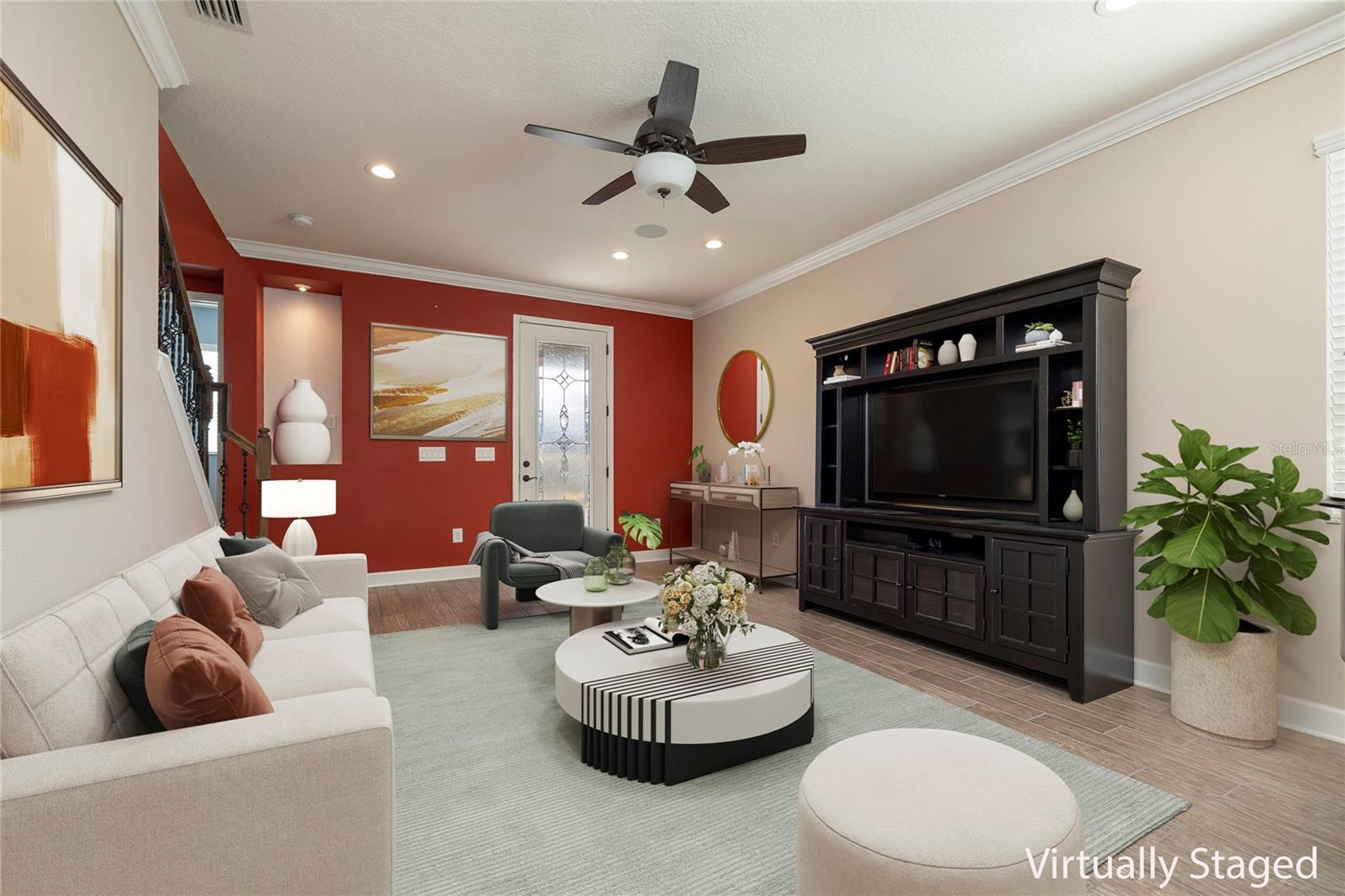 Front living room looking towards front door