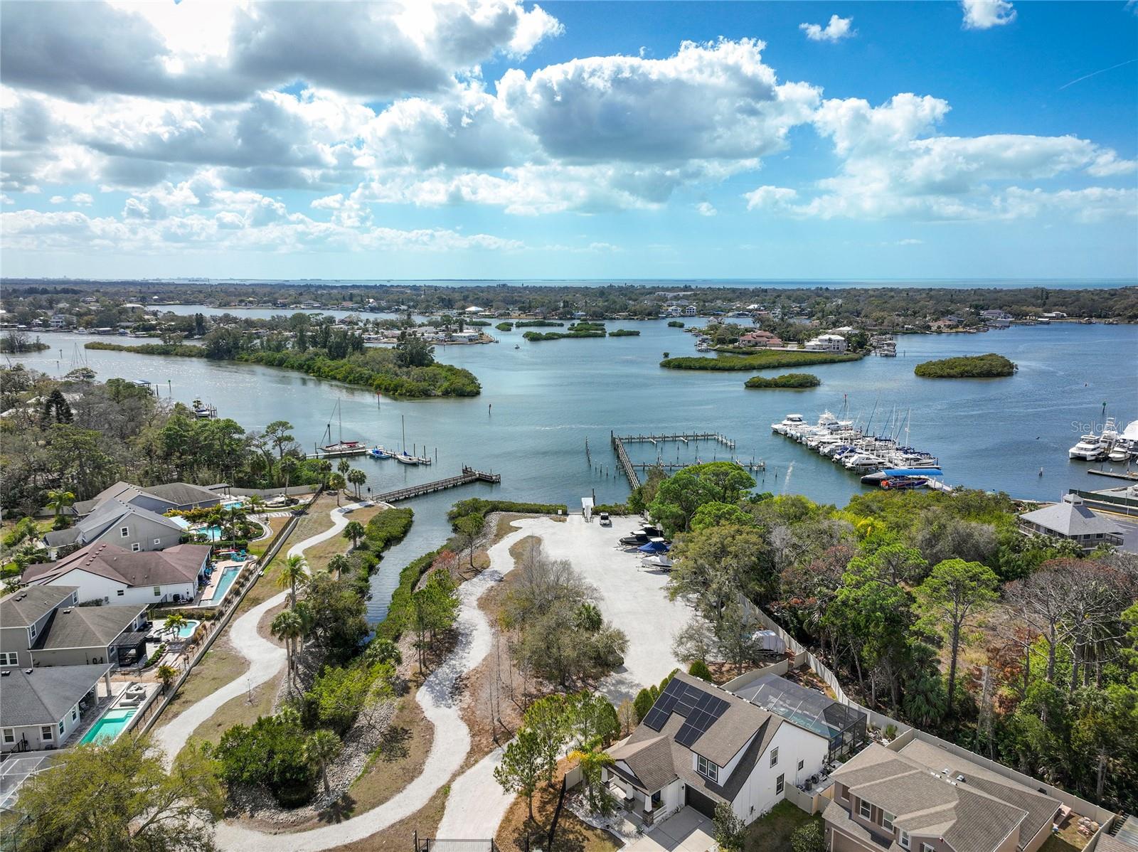 Aerial view of Community waterfront