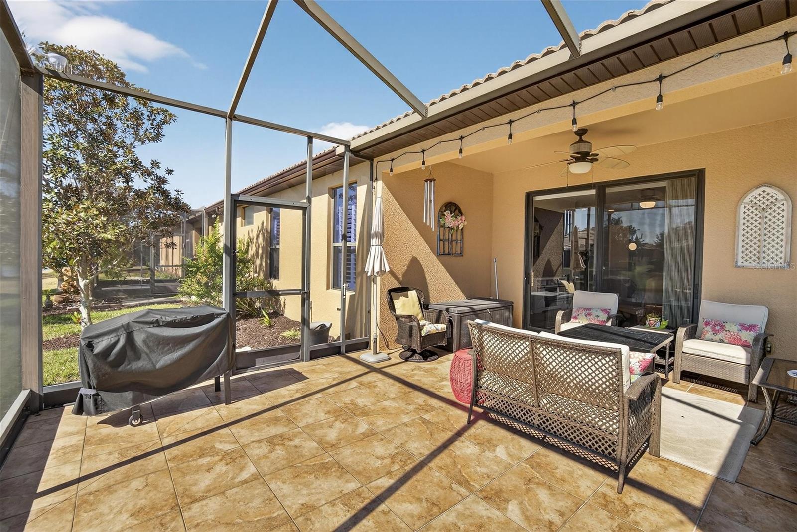 Extended tiled lanai