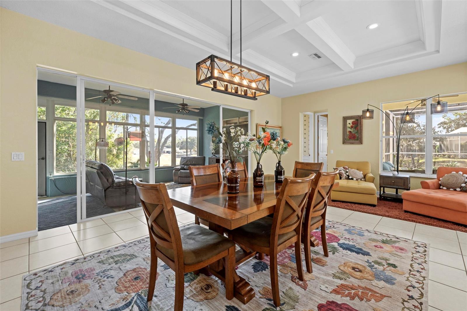 HUGE dining room/living room with Florida room off the back