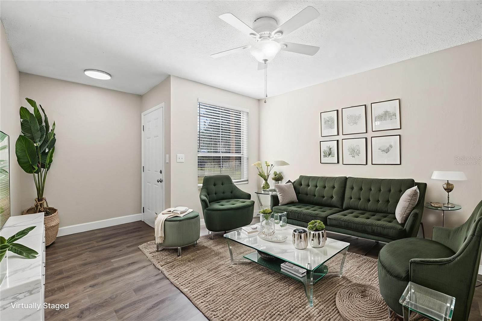 Virtually staged Living Room