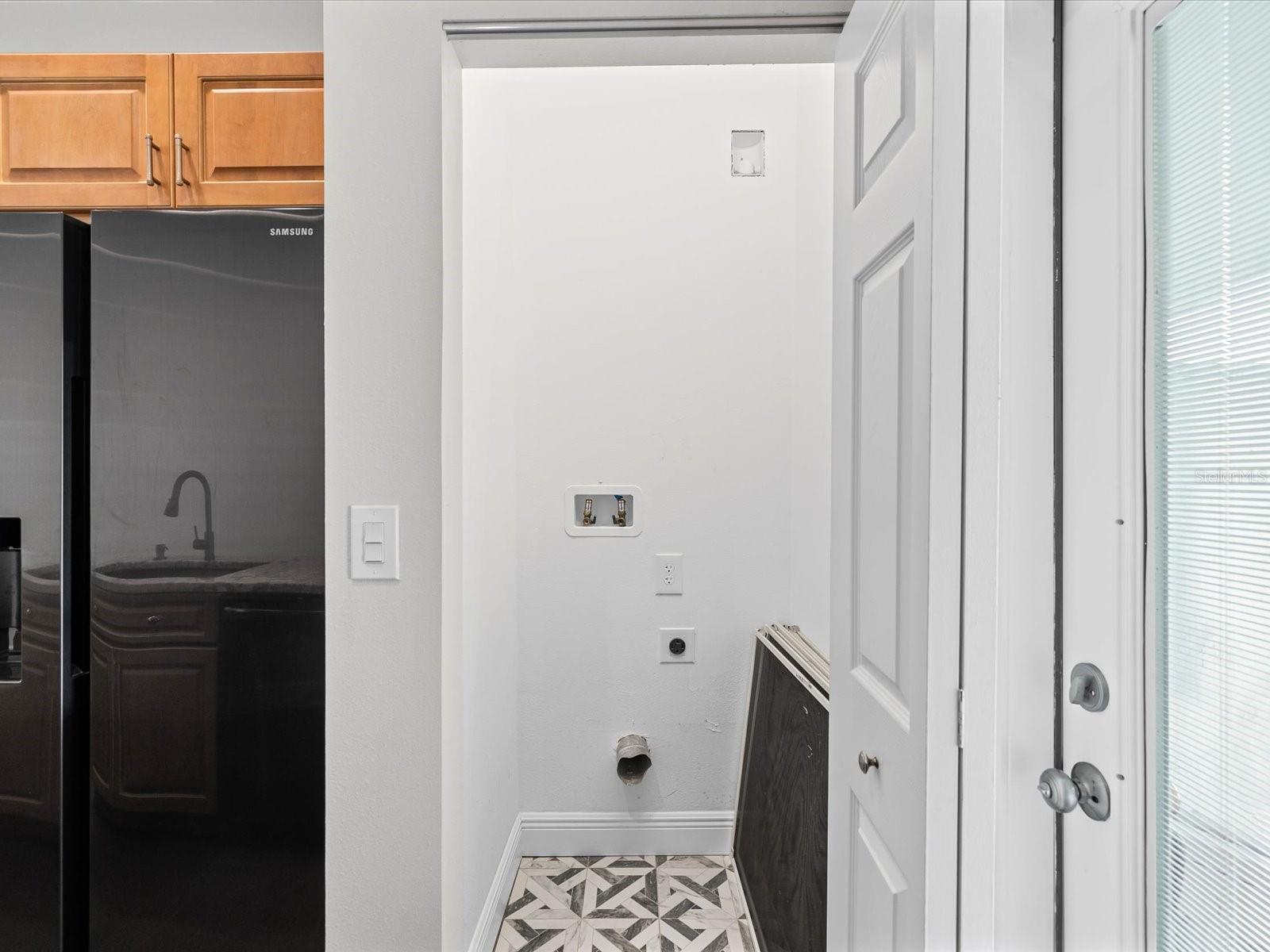 Indoor Washer and Dryer closet