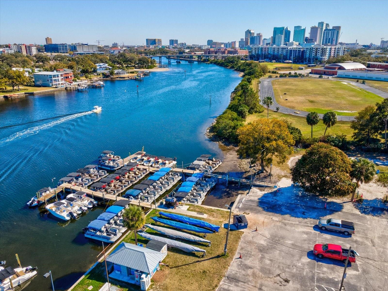 River a few blocks away