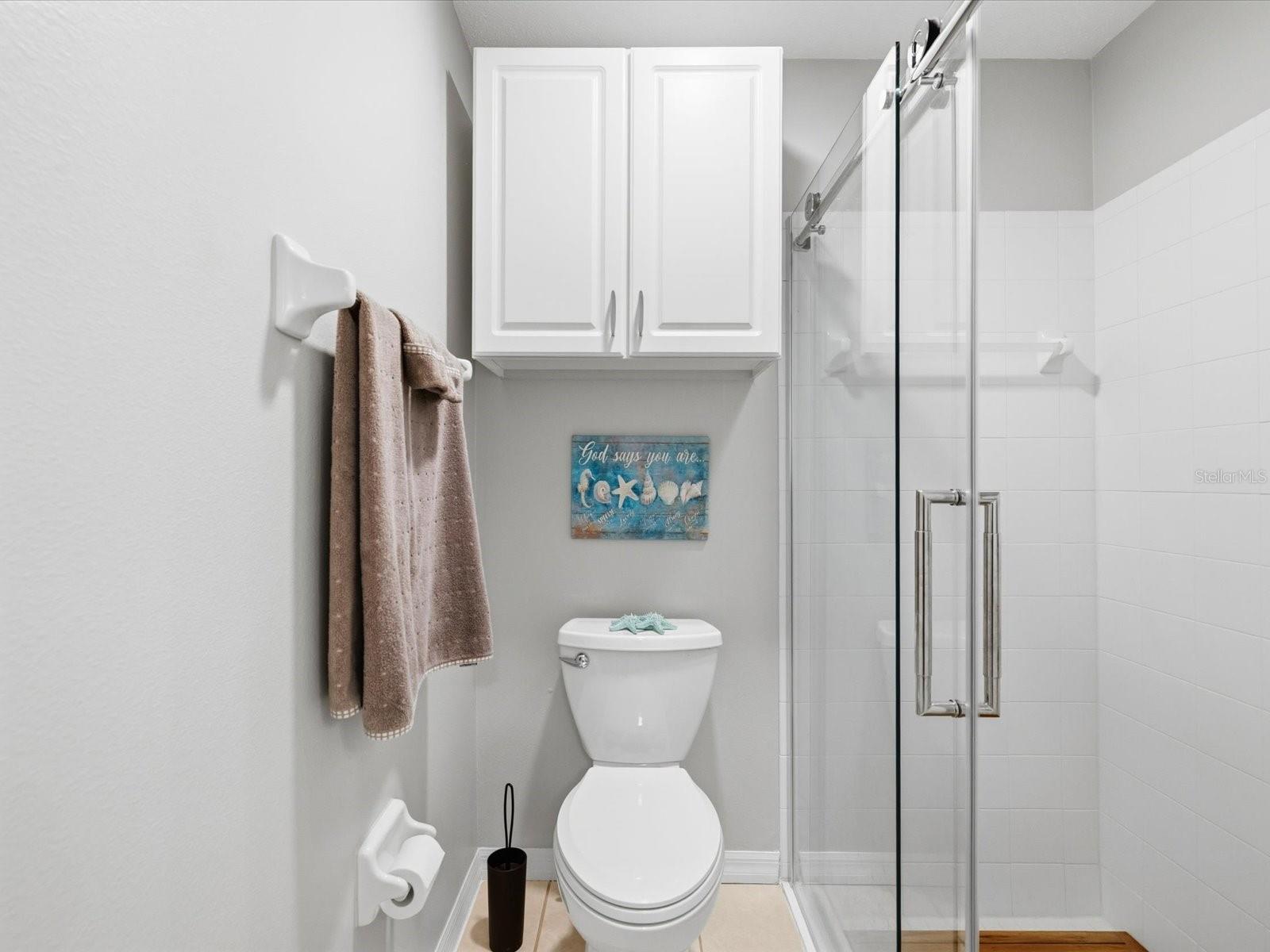 Primary Bath shower & toilet is separate from vanity