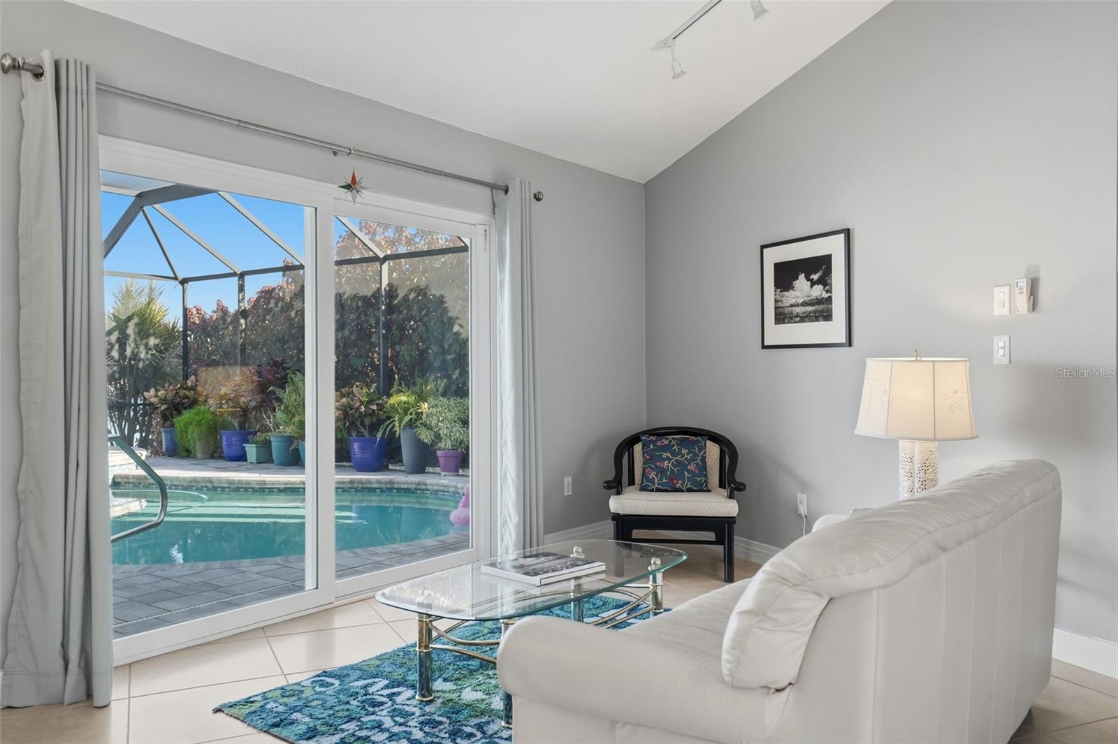 Living Area w/door to pool patio