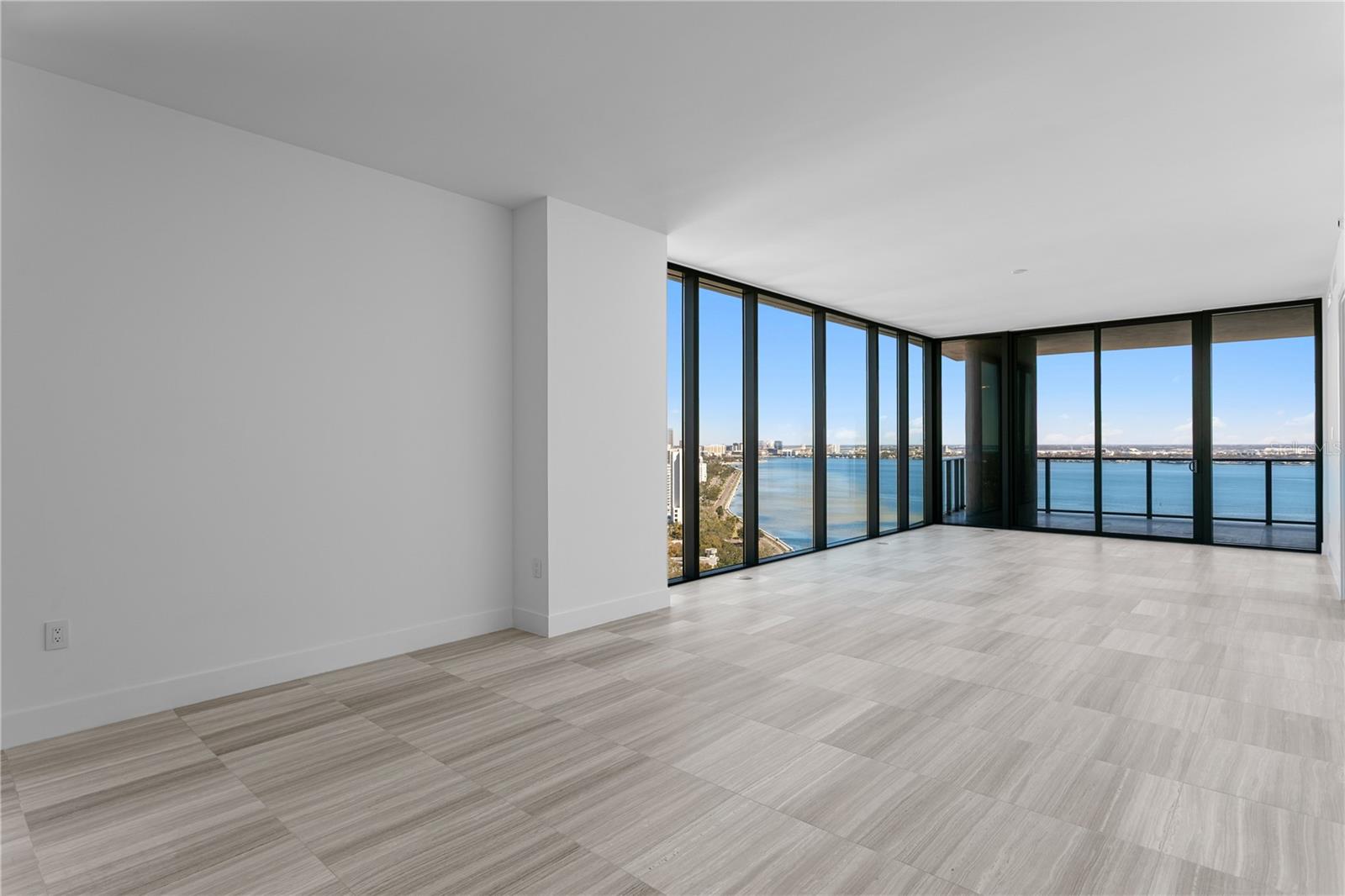 Living Room with stunning Bay views