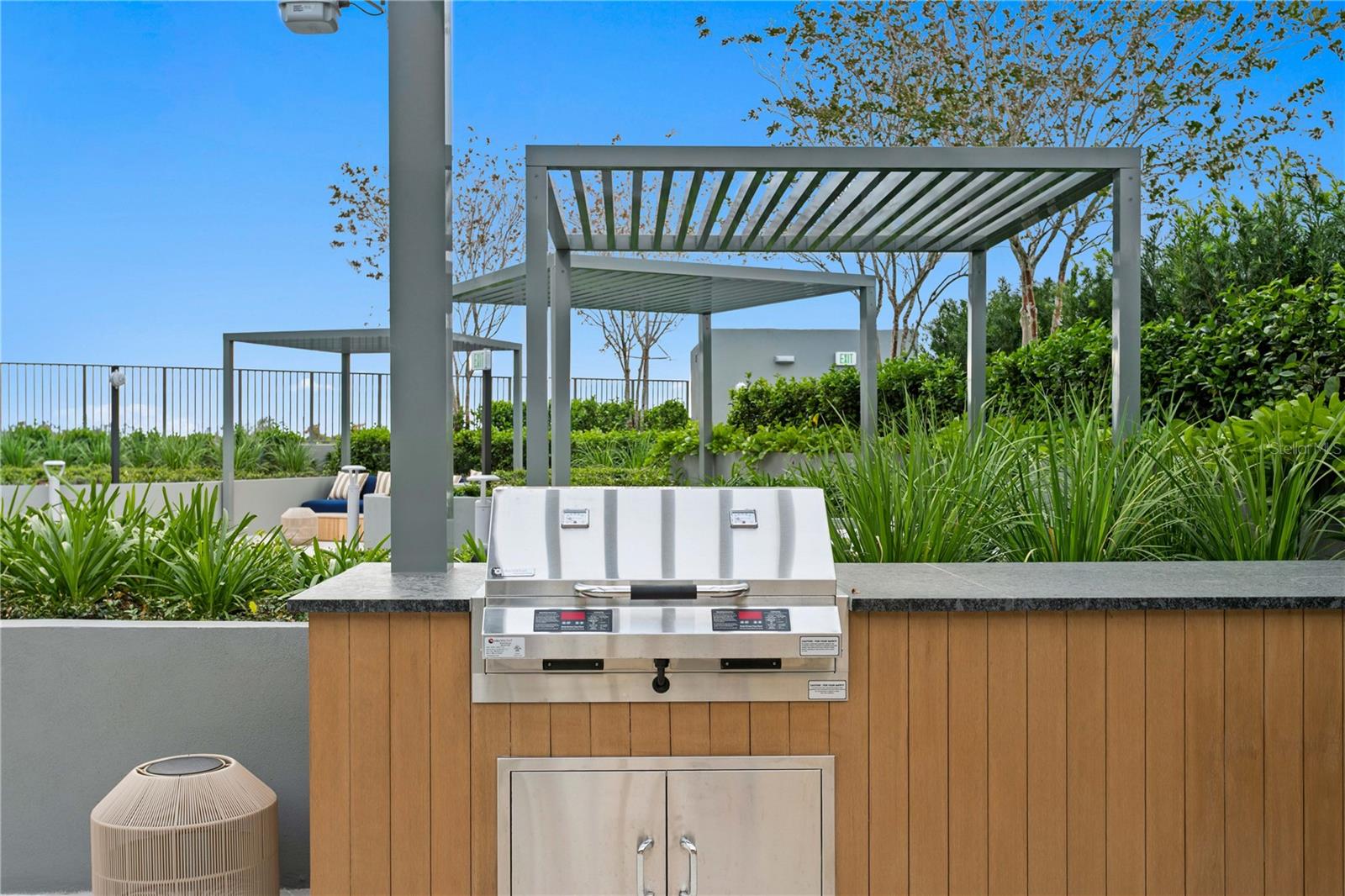 Amenity deck outdoor kitchen with premium grilling facilities