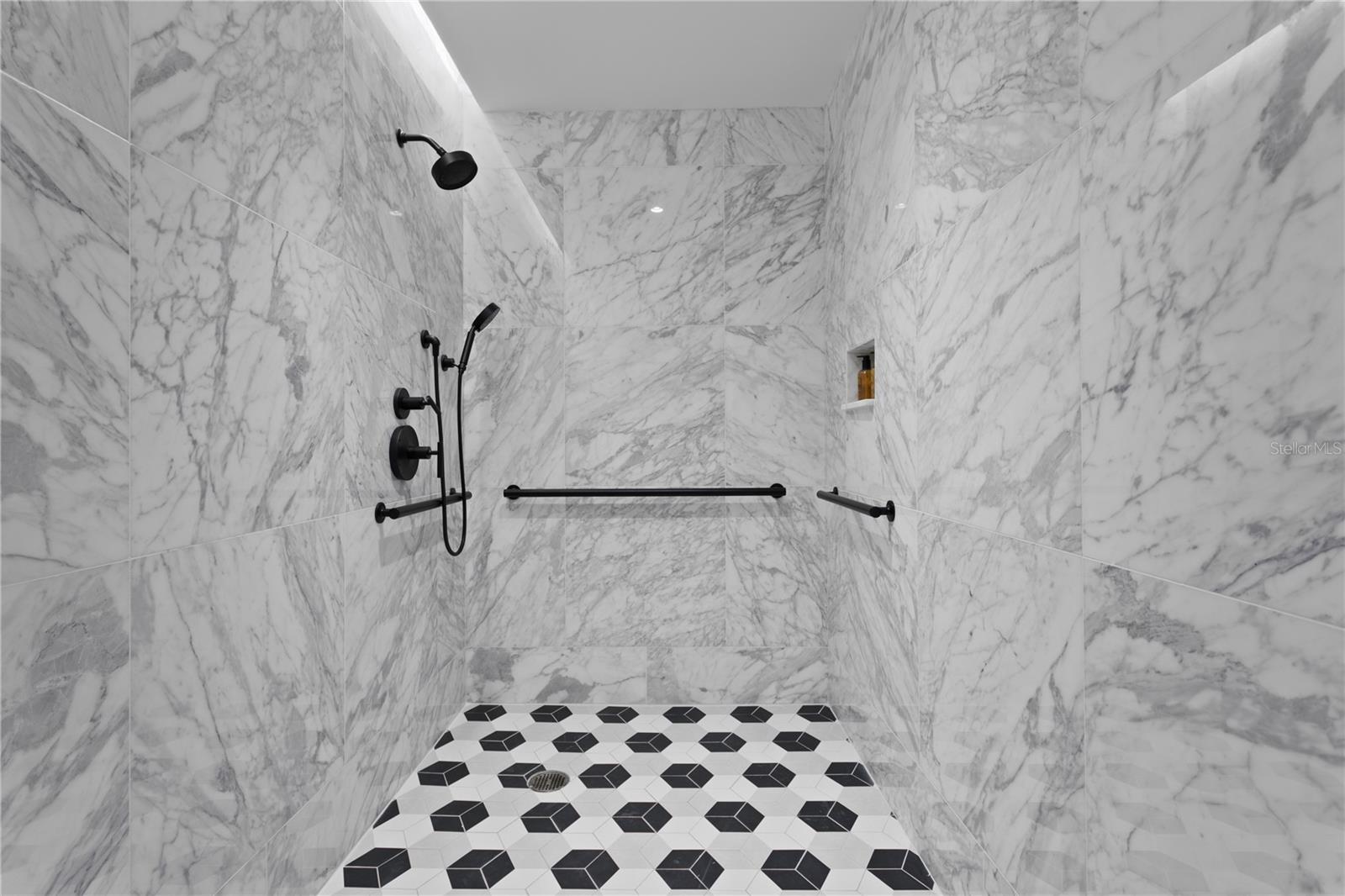 Dedicated locker room showers serving the fitness center