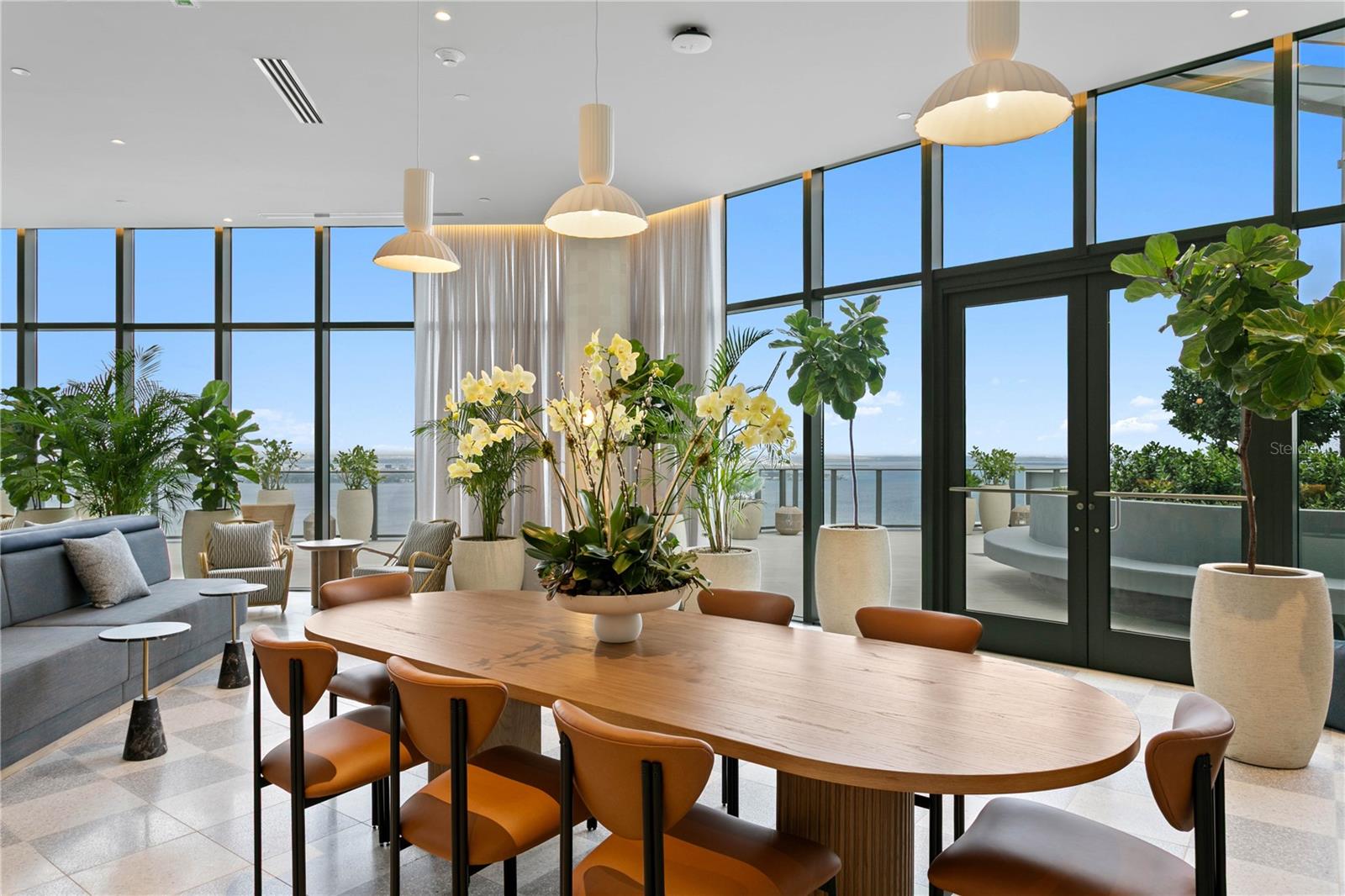 Elevated rooftop retreat with curated lounge areas and luxury hospitality services