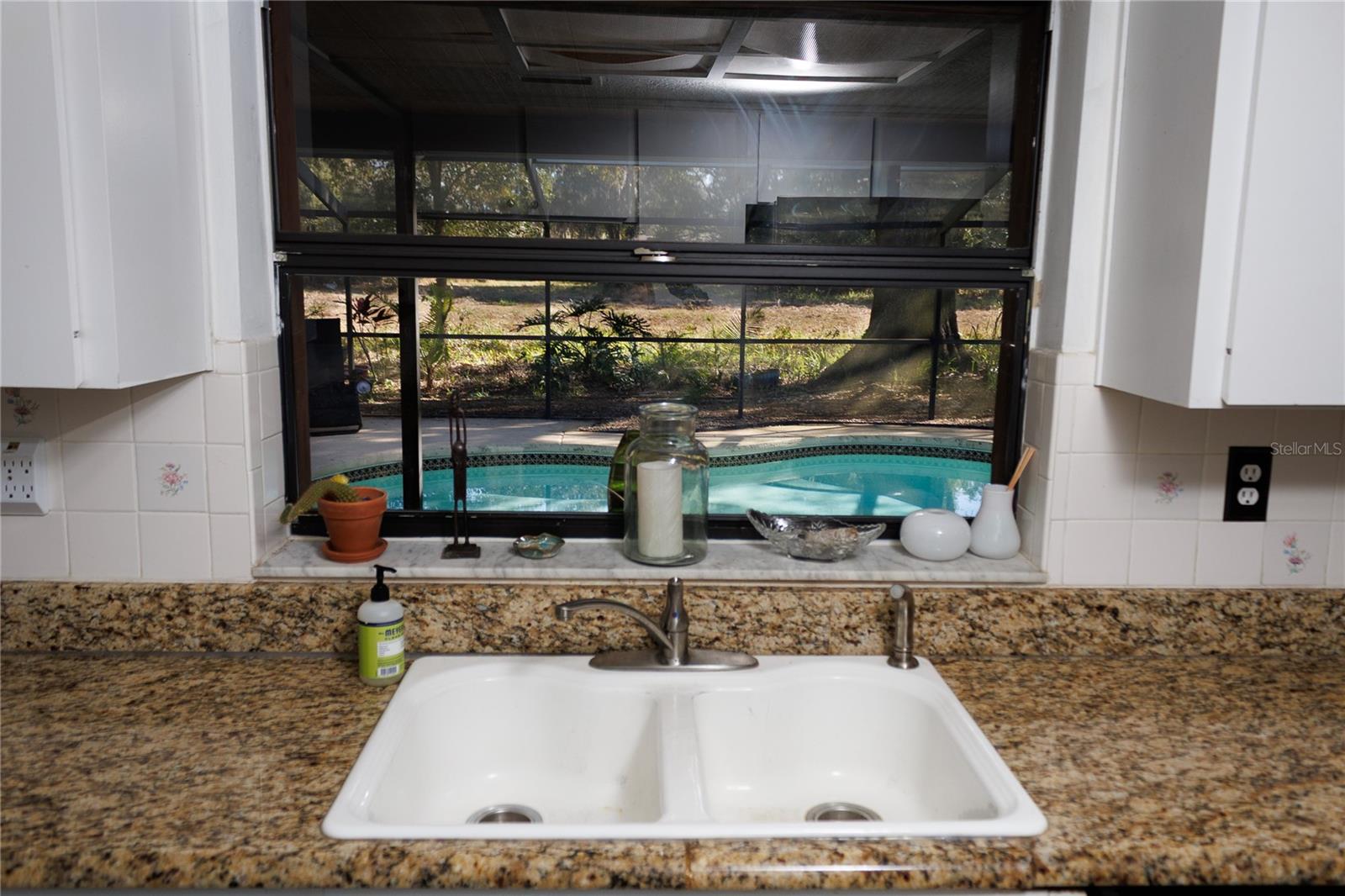 Kitchen Window, Overlooking the Pool