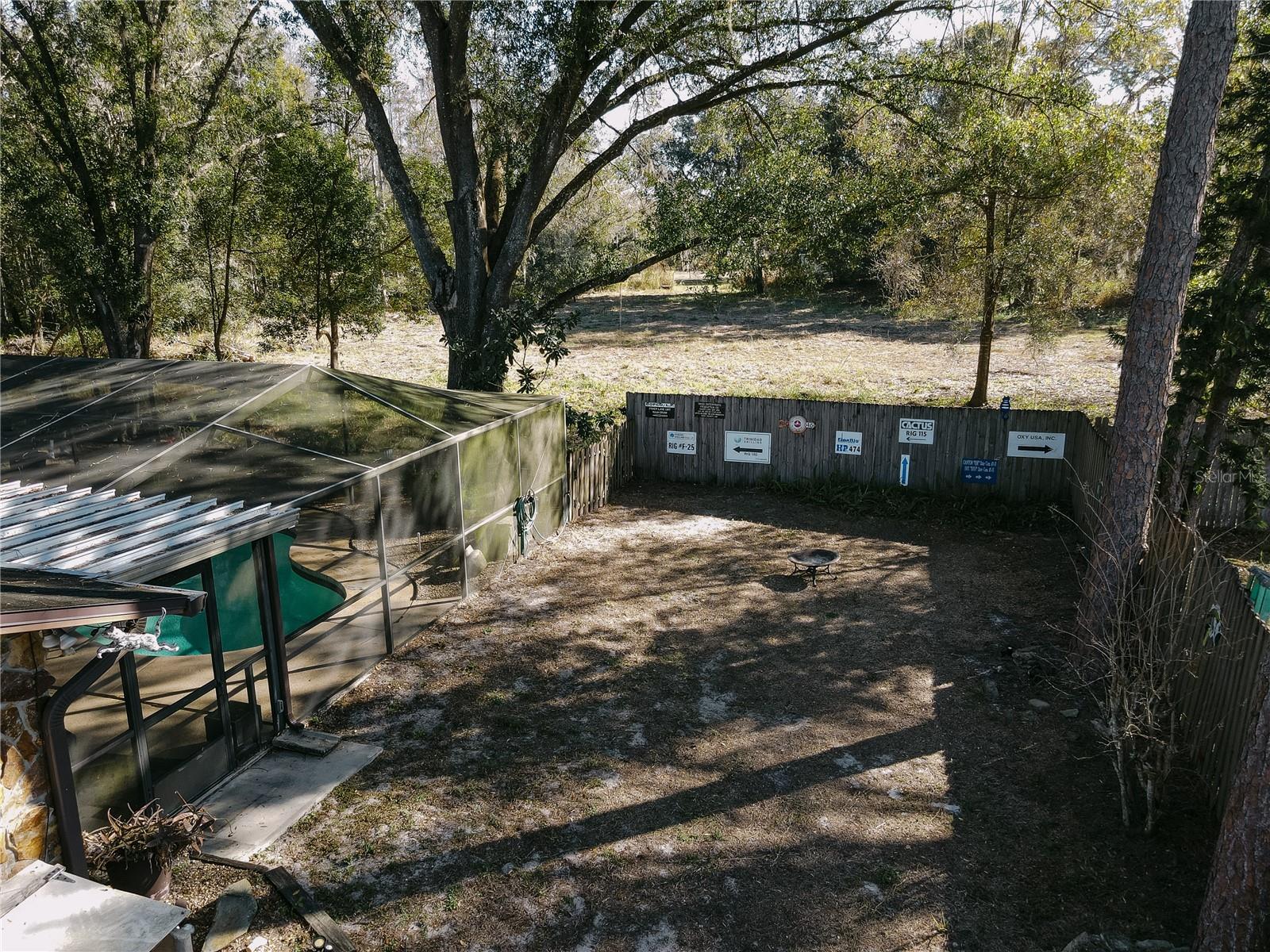 Drone Aerial Shot, Side Yard, Fenced
