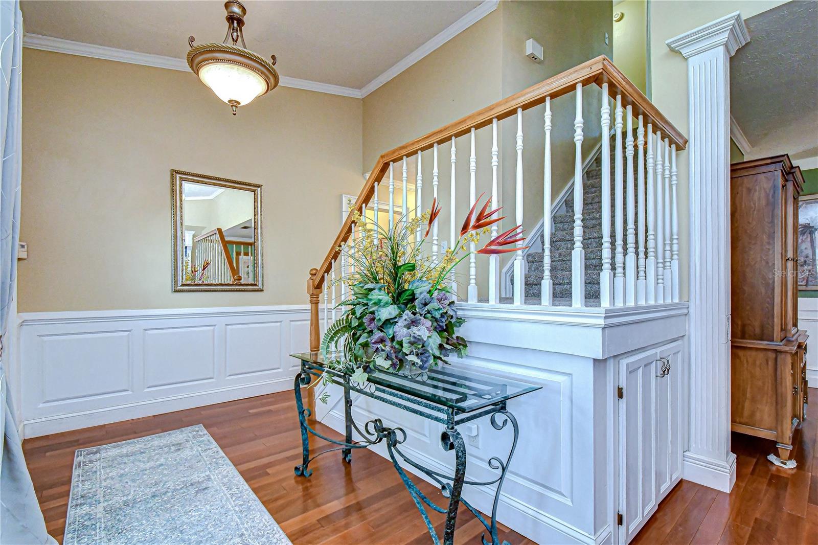 Tons of extra storage space, including under the stairs, accessible from both sides of the staircase.