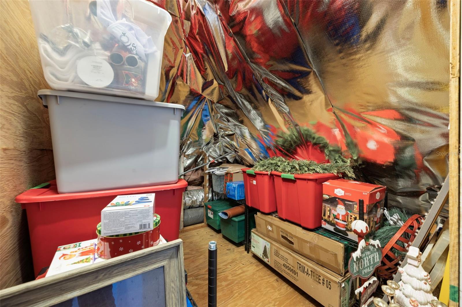 Walk in attic space on 3rd floor