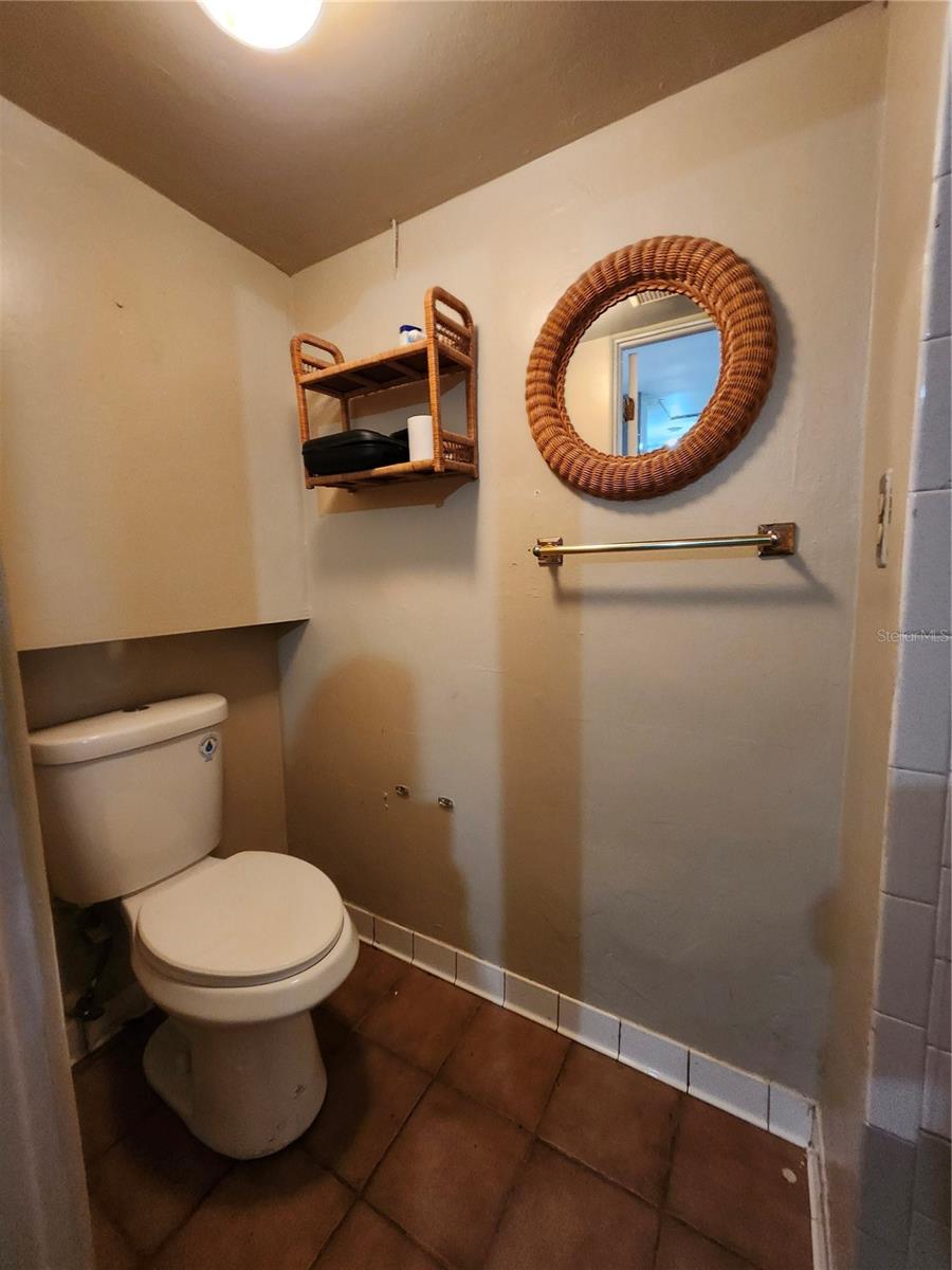 Bonus bath with shower in garage