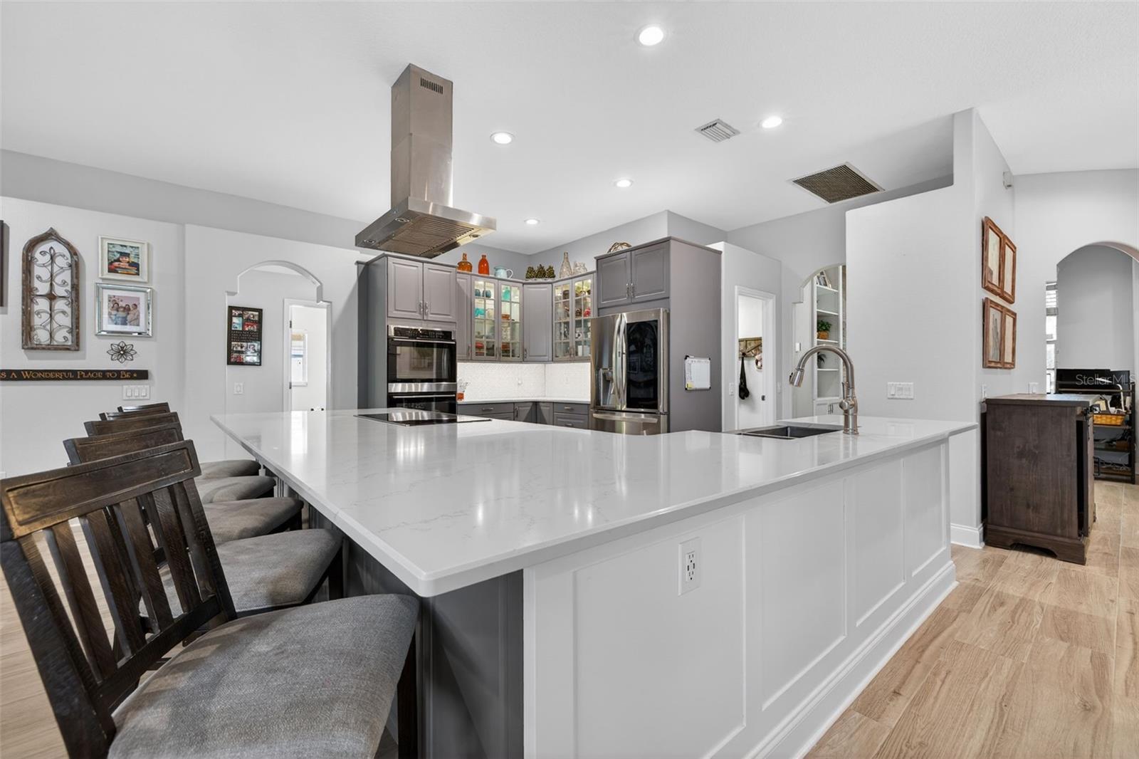 Expansive 10 FOOT quartz countertop island