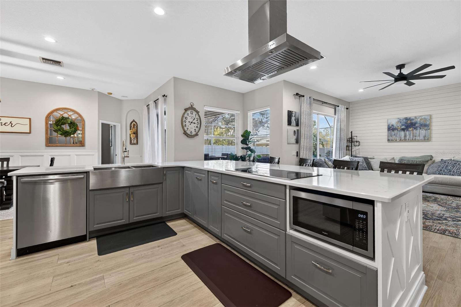 L-Shaped Kitchen Island