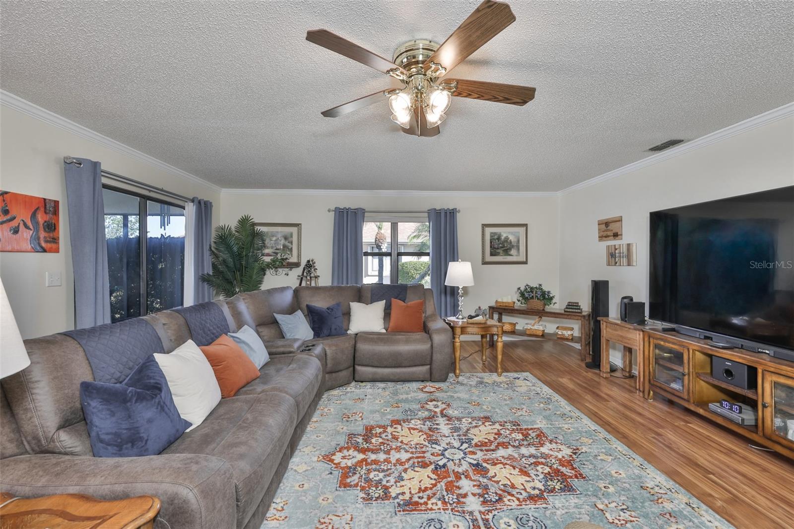 The living area is huge and perfect for family gatherings and entertaining.