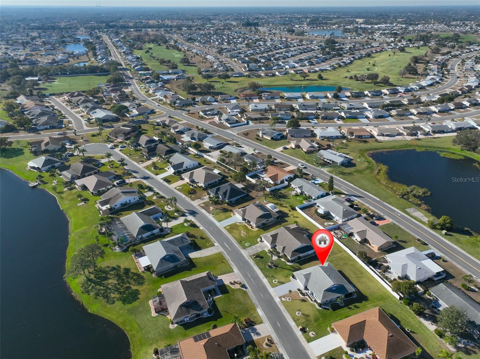 Aerial View showing dead end street