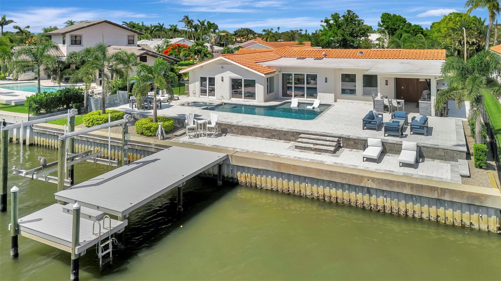 Brand new dock and boat lift