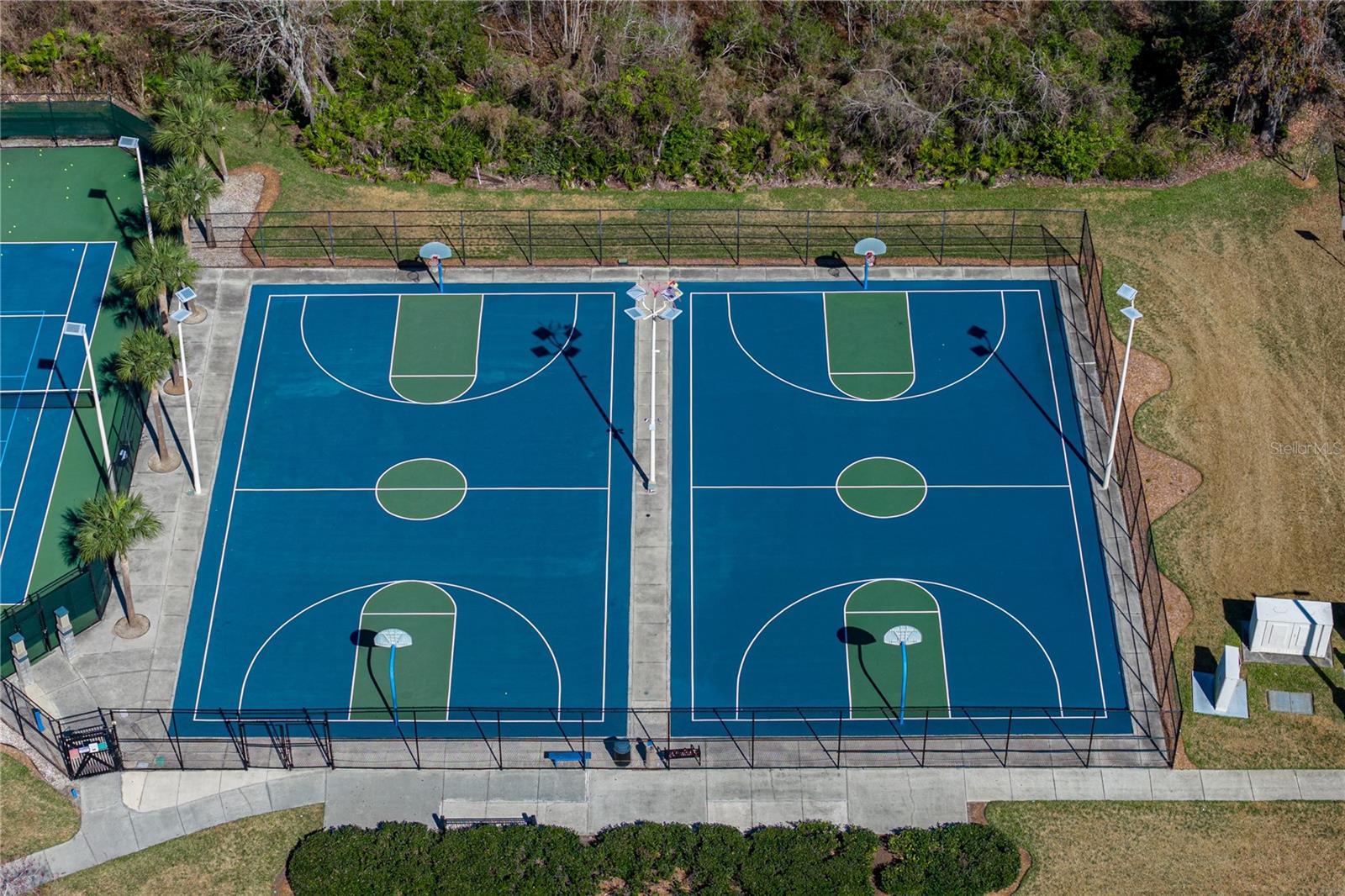Lighted Basketball Courts